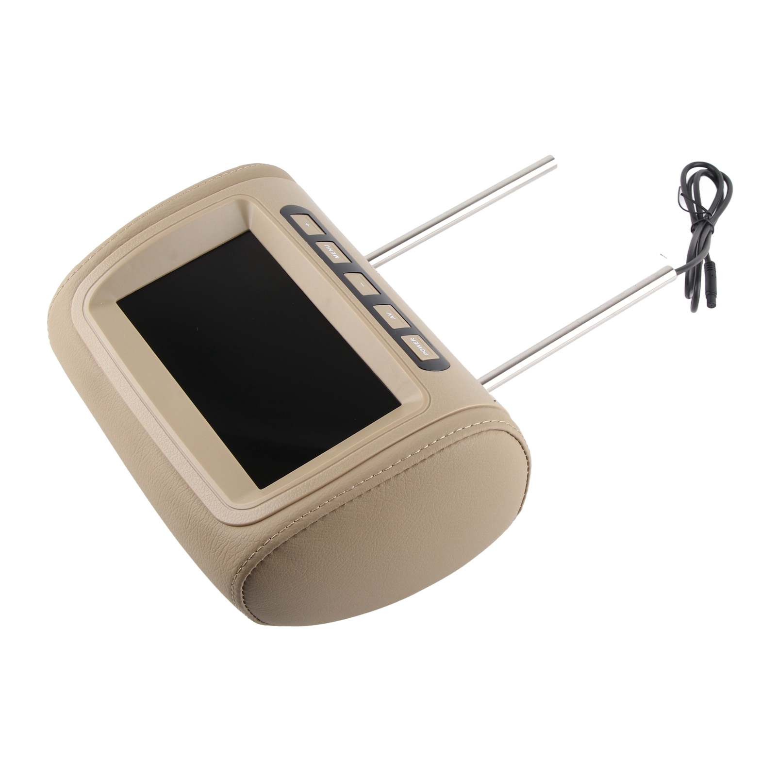 2 Stück Universal 7 Zoll Hd Auto-kopfstützen-lcd-videoplayer Mit Drahtloser Steuerung Und Mp5-display, Braun