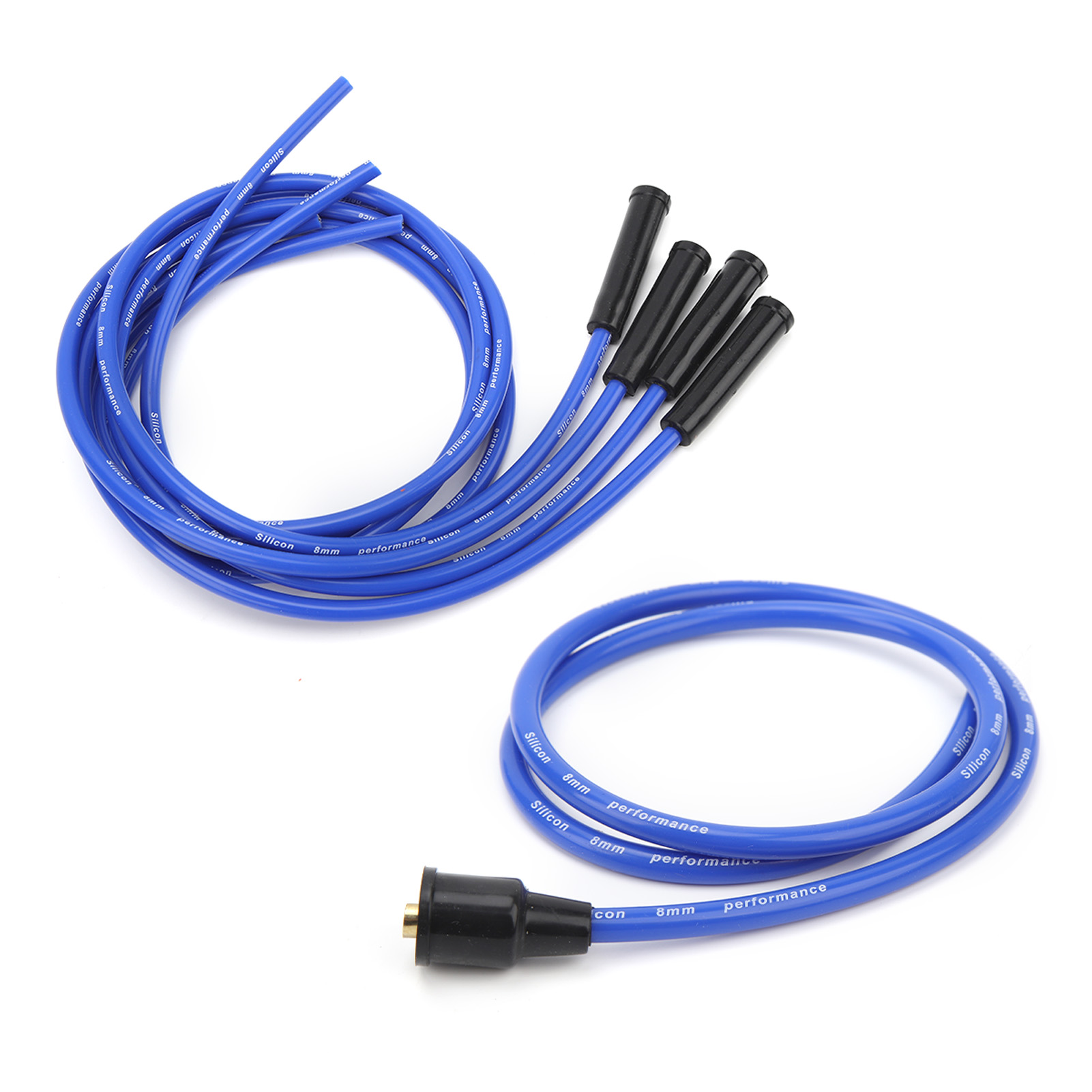 8-mm-zündkabel, 1 M Länge, Hochleistungszündung, Hocheffizientes Kabelset Für 4-zylinder-motoren, Oldtimer, Blau