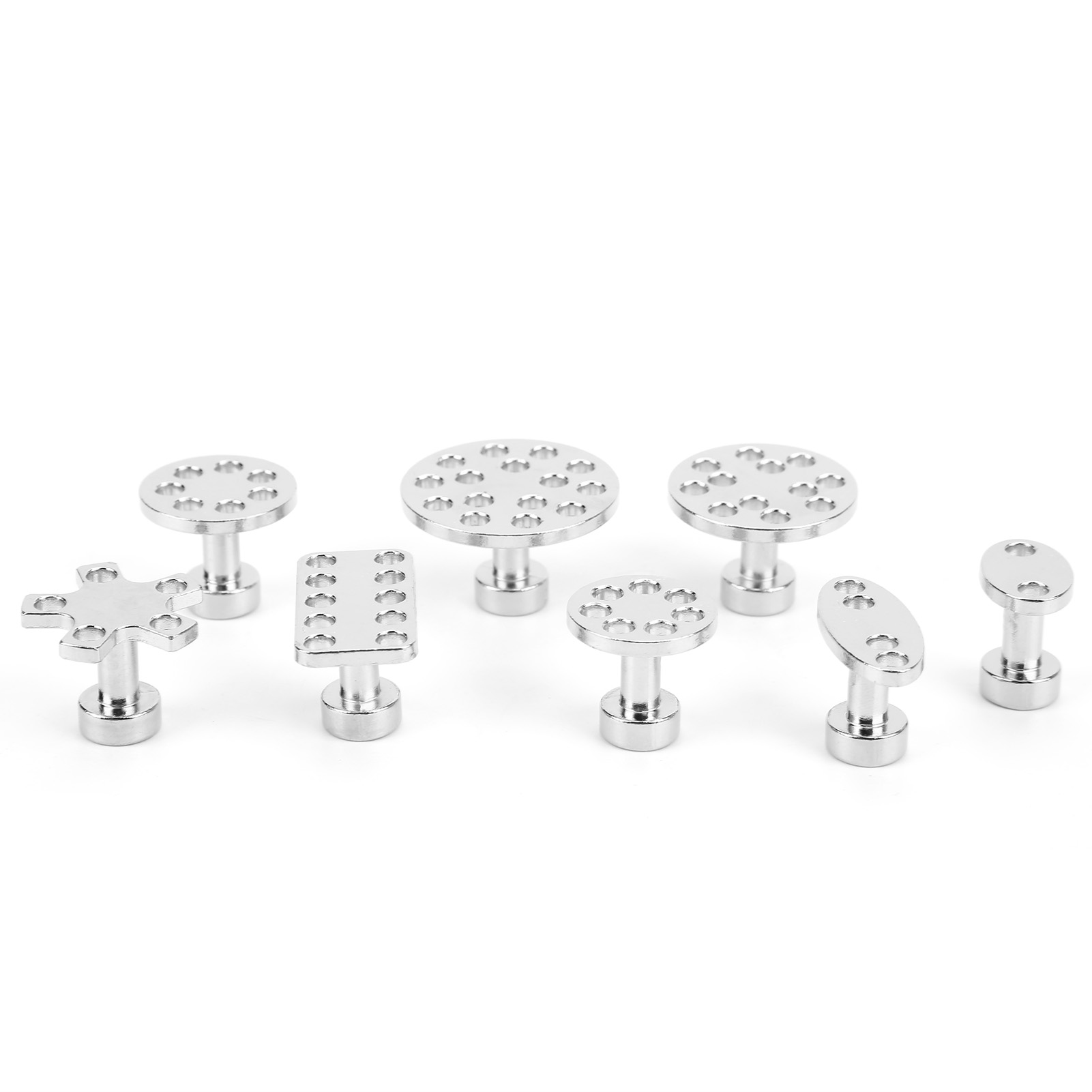 Set Mit 8 Karosseriereparaturwerkzeugen, Zuglaschen Aus Aluminiumlegierung Zur Dellenentfernung Am Auto, Fahrzeugwartungsset, Karosseriezubehör.