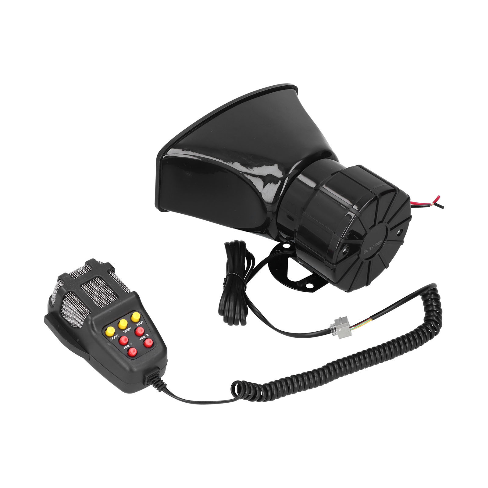 12v 100w 120db Autohupe Mit Mikrofon Und 7 Verschiedenen Tönen Für Lkw, Wohnmobil Und Pkw