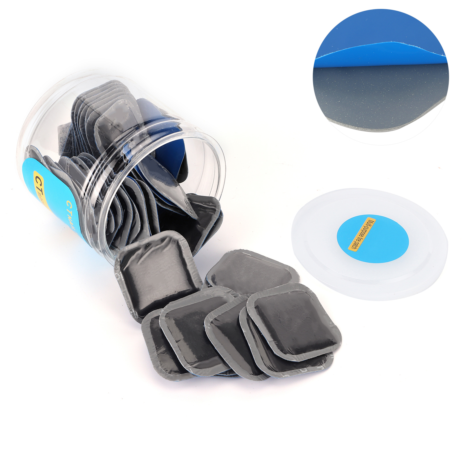60 Reifenreparaturflicken 55 Mm, Gummiflicken Für Autos Und Motorräder, Universalset, Schachtel Mit 60 Stück, Pannenhilfe Für Autos Und Zweiräder