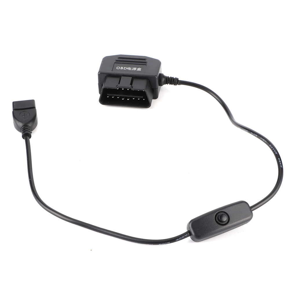 18,7 Zoll Langes Obd2-usb-ladekabel Mit 16-poligem Stecker Für Auto-gps-dvr-kamera