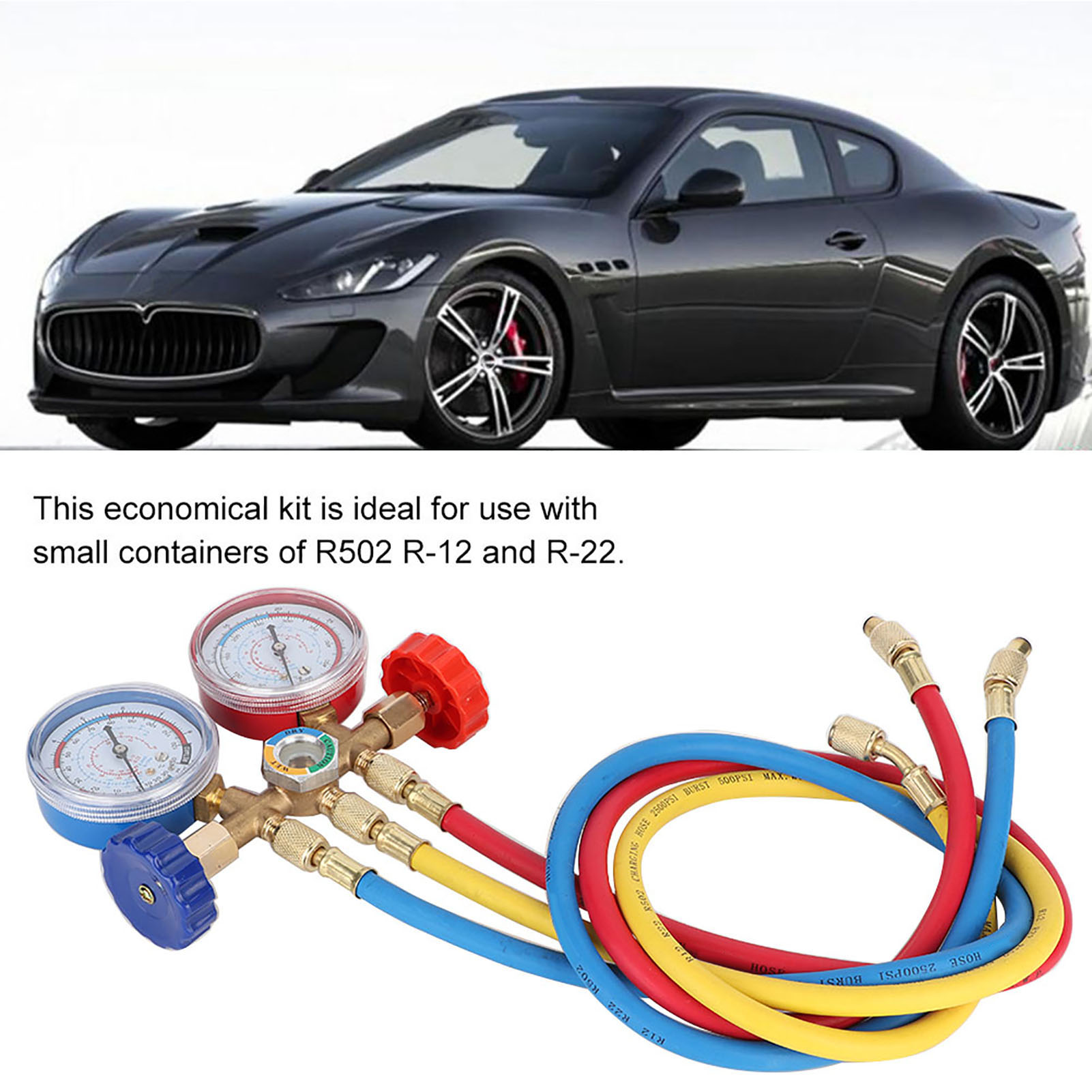 Manometer-set Für Auto-klimaanlagen Mit Schläuchen Und Haken, Klimaanlagen-diagnosegerät, Kältemittel-befüllset