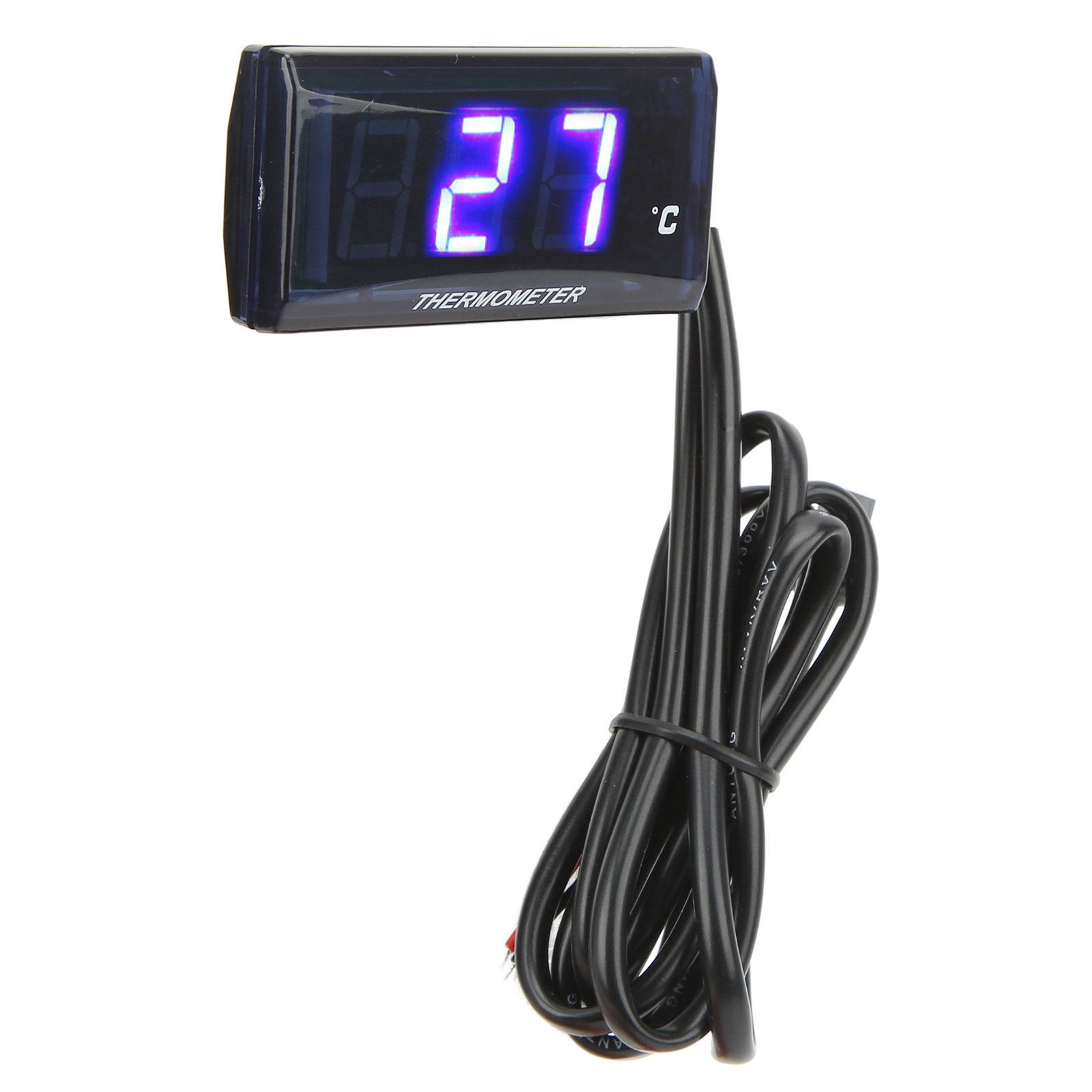 Digitales Wassertemperaturmessgerät Für Motorräder, Ultradünnes Lcd-display, 12 V Dc, 22-mm-sensoradapter, Blaues Motorradthermometer, Kompatibel Mit Den Meisten Motorrädern