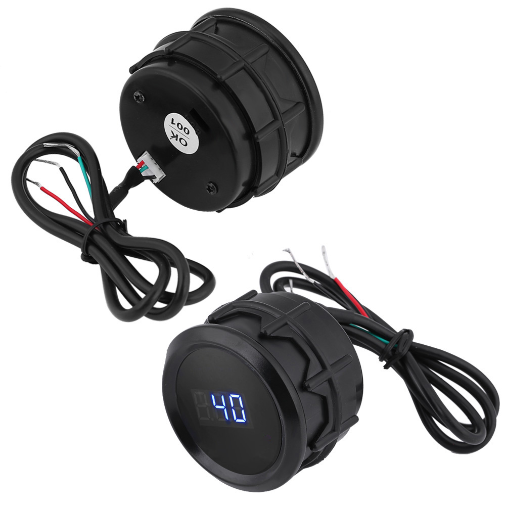 52 Mm (2 Zoll) Digitale Kfz-wassertemperaturanzeige Mit Blauer Led-beleuchtung Und Sensor, Schwarz, Komplettset