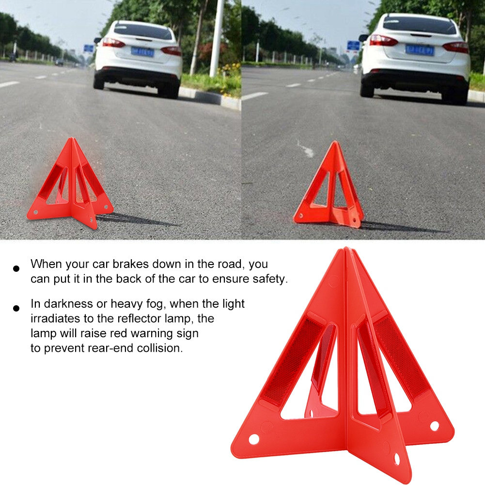Faltbares Warndreieck Für Autos, Gut Sichtbares Reflektierendes Notfallschild, Pannenhilfe-set Für Fahrzeuge, Tragbares, Wasserdichtes Und Robustes Stoppschild.