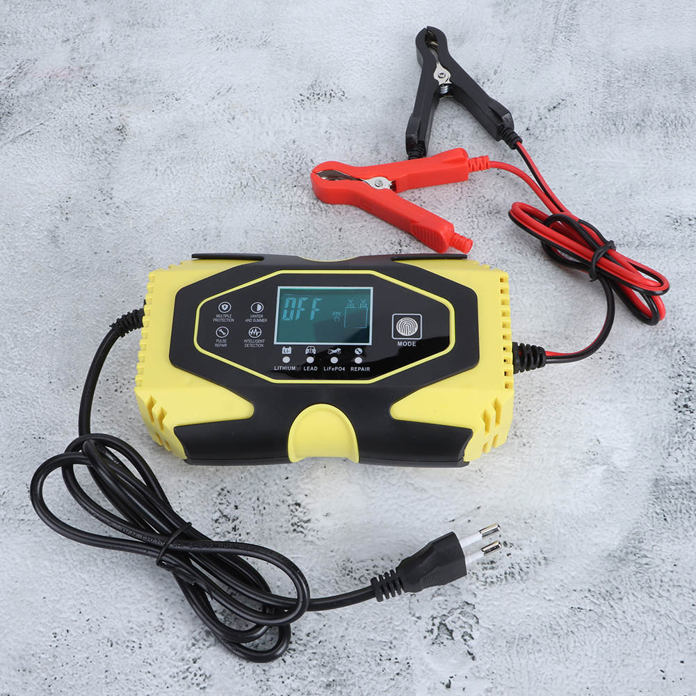 Agm-schnellladegerät 12v 6a 24v 3a Motorrad- Und Autobatteriereparatur 100v–240v Eu-stecker