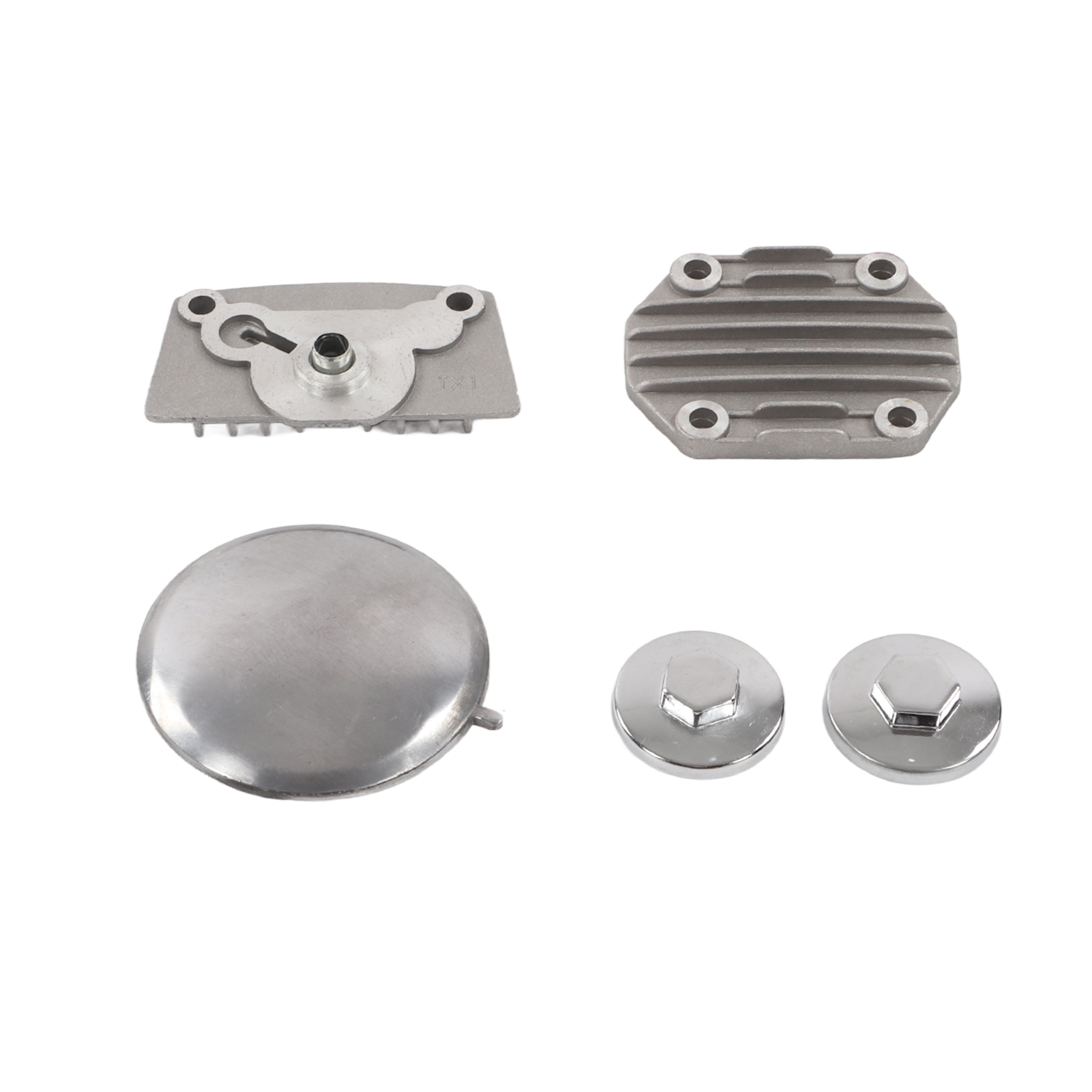 5-teiliger Aluminium-zylinderkopf Für 70-cm³-, 90-cm³- Und 110-cm³-motorräder, Zylinderkopfdichtungssatz Für Quads, Atvs Und Dirtbikes, Zylinderkopfdeckel Aus Aluminiumlegierung, Motorteile