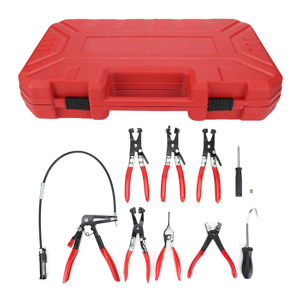 Flexible Schlauchschelle Für Die Installation Von Kraftstoff-/öl-/wasserschläuchen, 9-teiliges Verriegelungs-schlauchschellen-set, Universelles Kfz-werkzeug, Schnellverschluss-schlauchset.