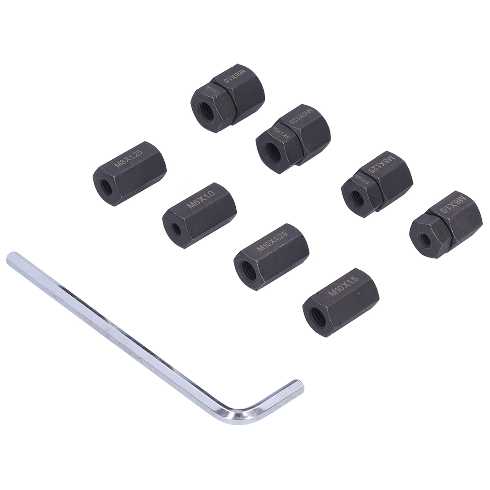 9-teiliges Radbolzen-auszieh- Und Montage-set, Ohne Beschädigung Des Gewindes, M10x1,5, M10x1,25, M8x1,25, M6x1,0