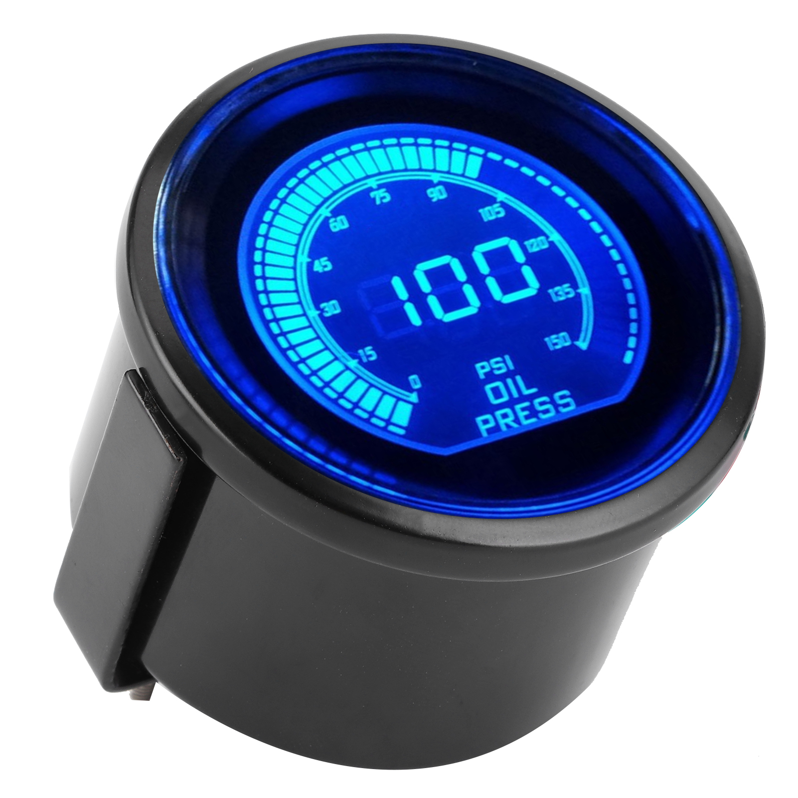 Universelles 12v 52mm 0-150psi Öldruckmessgerät Für Evo, Zweifarbige Fahrzeuganzeige Mit Sensor, Armaturenbrettinstrument.