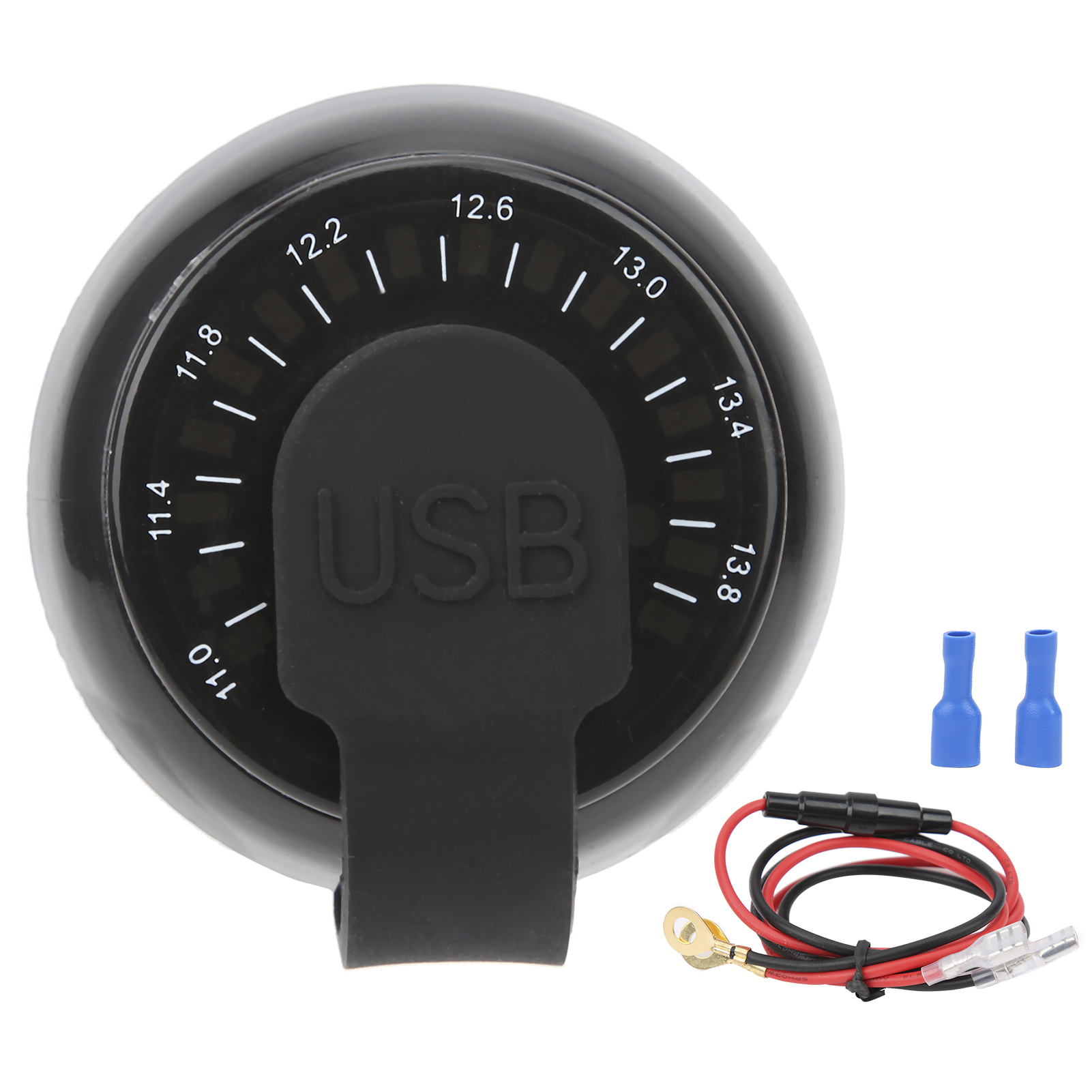 Universelles Kfz-ladegerät Mit Zwei Usb-schnellanschlüssen, Farbdisplay Und Voltmeter Für Fahrzeuge, Boote, Wohnmobile Und Motorräder