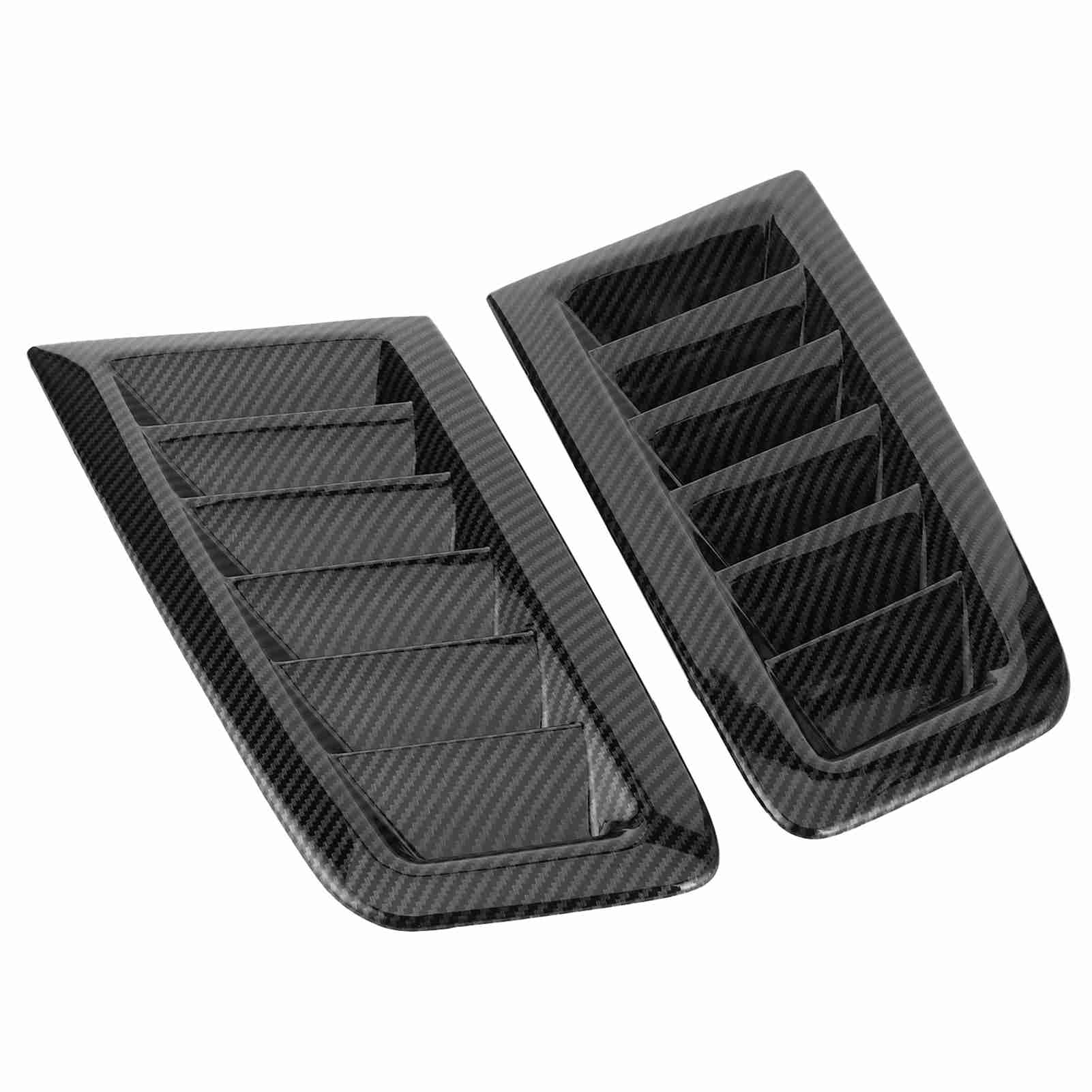 2 Stück Universelle Motorhauben-lüftungsschlitze Im Carbonfaser-stil Für Ford Focus Rs Mk2