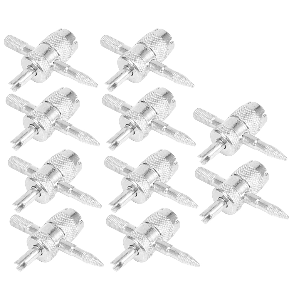 10-teiliges 4-wege-reifenventil-entferner-set Aus Aluminiumlegierung, Kfz-reparaturwerkzeug