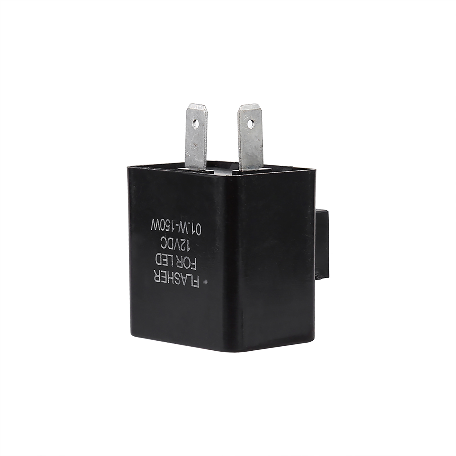 12v 2-poliges Schwarzes Blinkrelais Für Motorräder, Led-blinkeranzeige, Universelles Blinksignal
