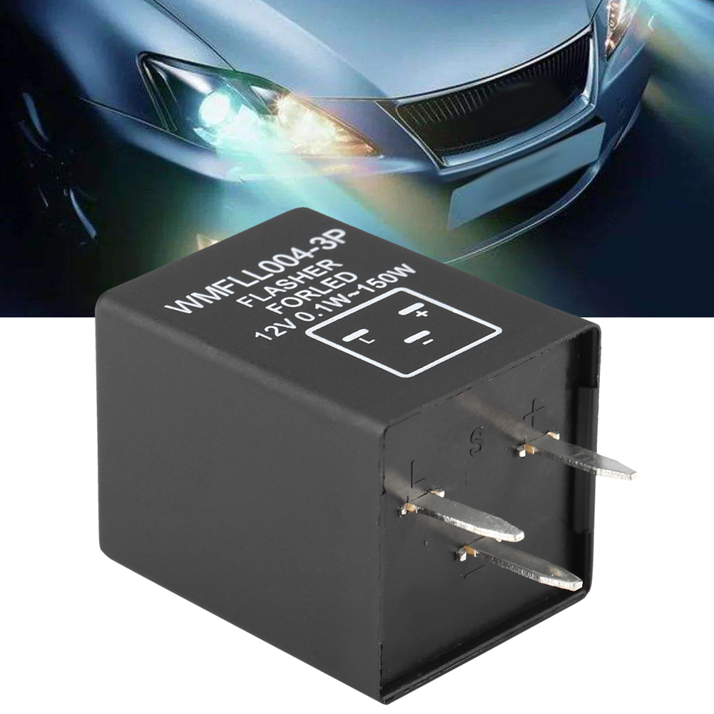 Ep28 3-poliges 12v-blinkerrelais Für Led-blinker, Mit Anti-bug-decoder, Fahrzeugkompatibel, Mit Integriertem Widerstand, Stabilem Signal, Led-lampe, 1 Stück