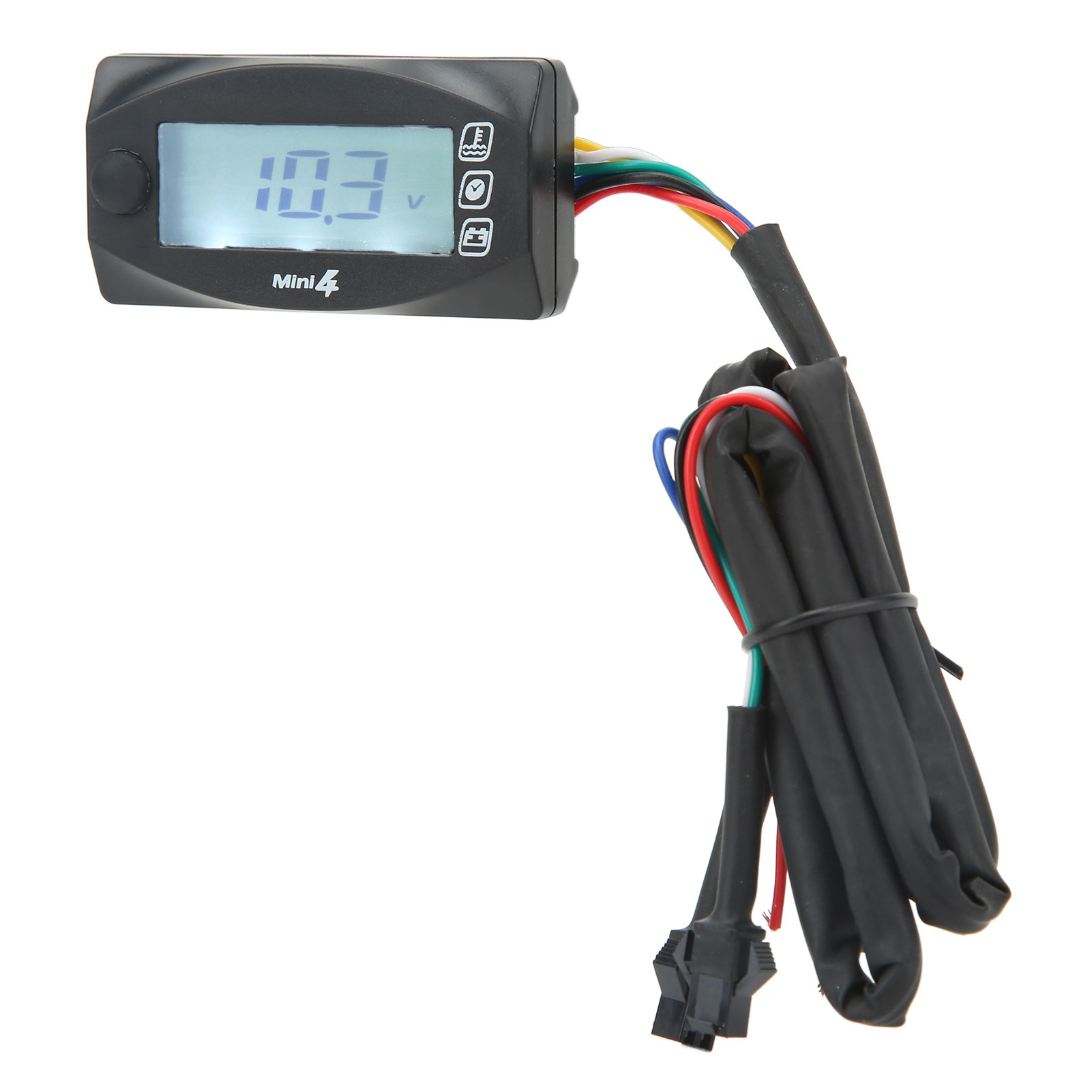 4-in-1 Digitales Lcd-motorradthermometer: Motoröltemperatur, Spannung, Zeit, Voltmeter 12 V Dc, Universal, M12x1,5 Gewinde
