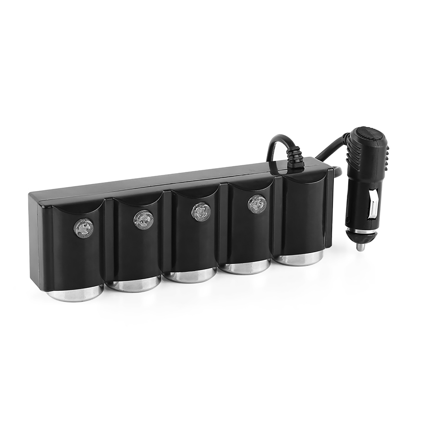 4-fach Usb-autoladegerät Für Zigarettenanzünder, 12v/24v-adapter, Mehrfachsteckdose Mit Kabel, Zwei Usb-anschlüsse, Schnellladefunktion, Praktisches Autozubehör.