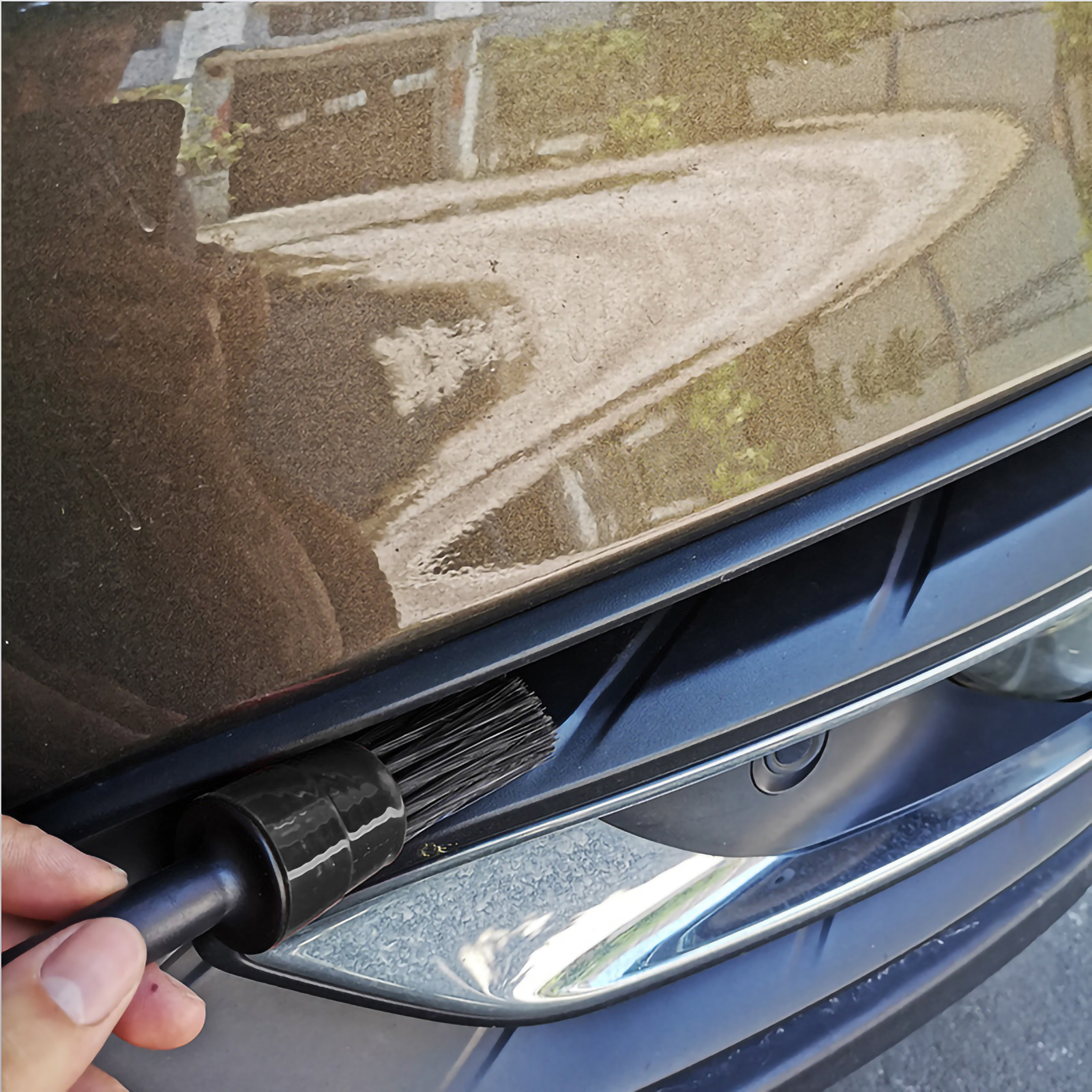 Set Mit 5 Autopflegebürsten Für Den Innenraum, Weiche Synthetikfaser-stichbürste, Innenraumreinigung Für Autos, Suvs, Vans, Farbe: Schwarz.