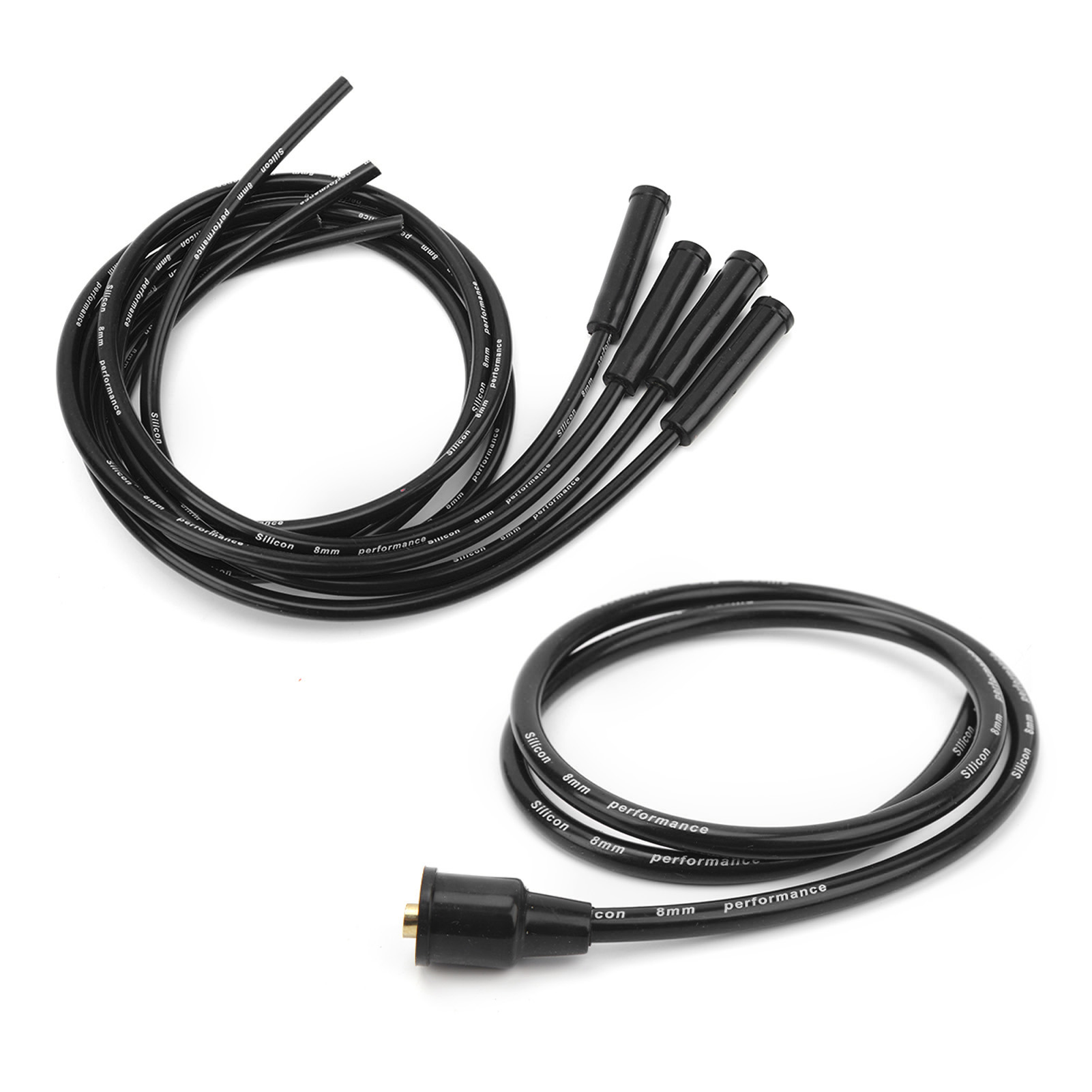 8 Mm 1 M Zündkerzenkabel, Hocheffizientes Und Stabiles Zündsystem Für Klassische 4-zylinder-fahrzeuge, Robustes Schwarzes Kabel, Motoraustauschset.