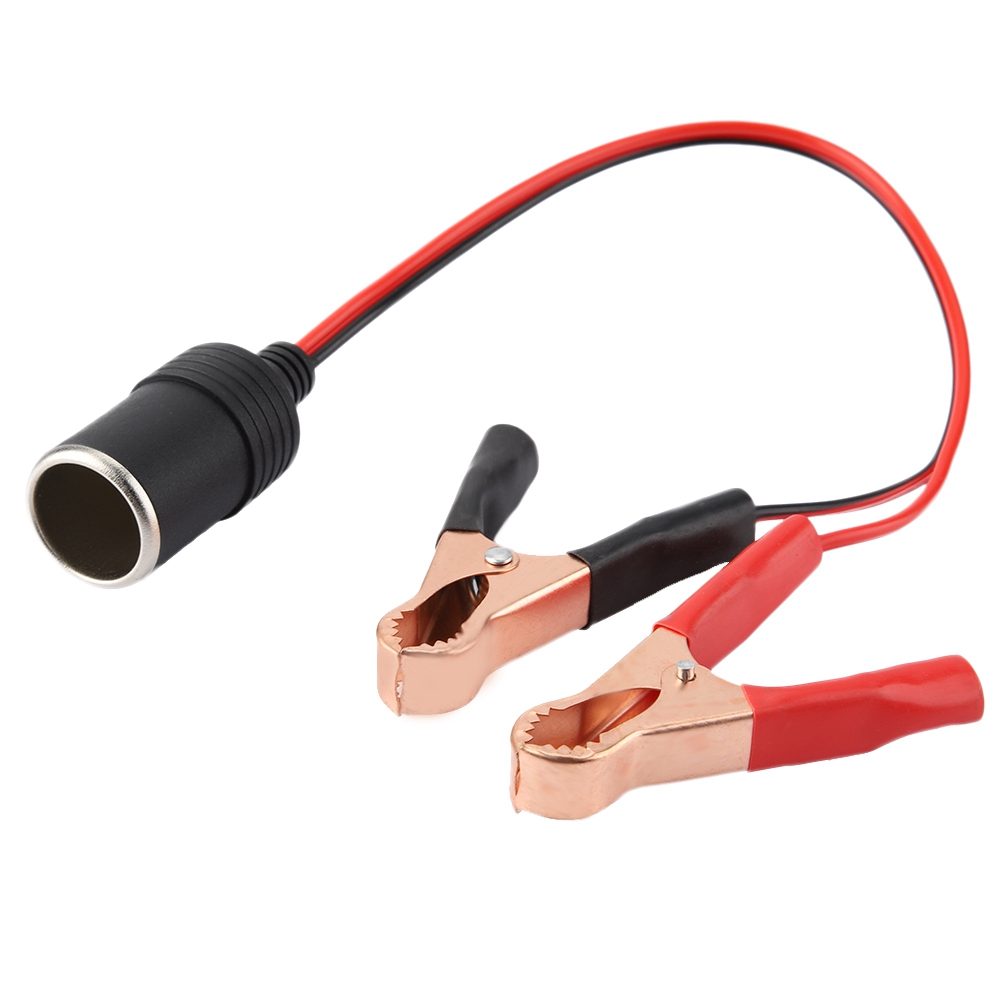 Adapter Von Zigarettenanzünderbuchse Auf Batterie Mit Krokodilklemmen, 12v-anschlusskabel, Kfz-ladegerät Mit Klemmen.