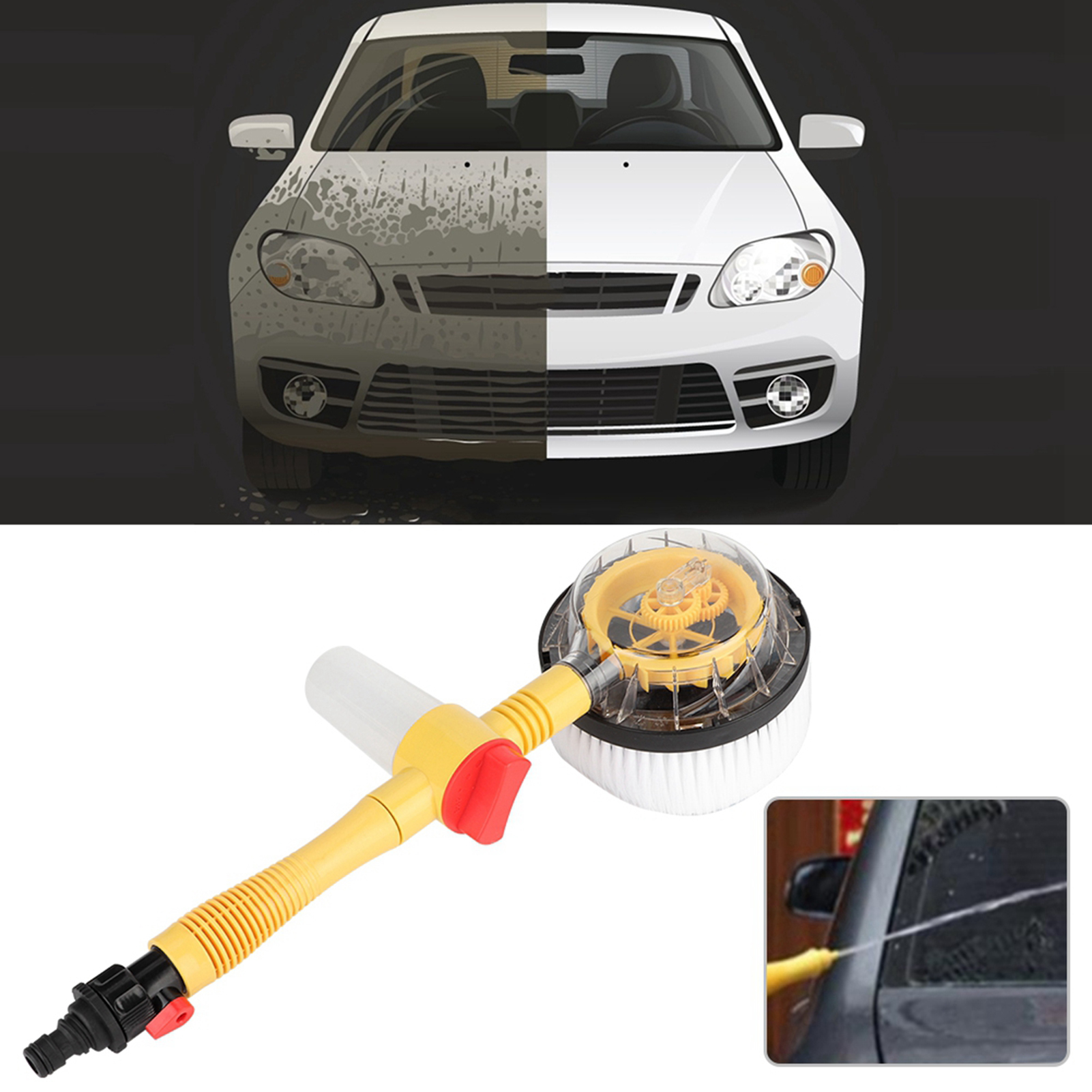 Rotierende Autowaschbürste, Hochdruckreinigungszubehör, Fahrzeugreinigungswerkzeug, Rotierende Autowaschbürste, Autowaschanlage.