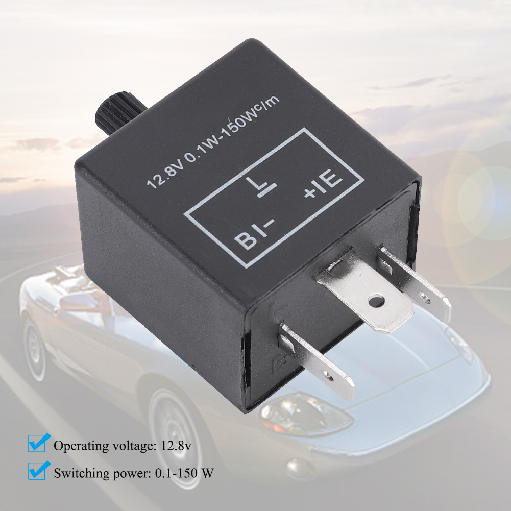 Cf14kt Universelles 3-poliges 12,8v 0,1w-150w Einstellbares Led-blinkerrelais Für Autos