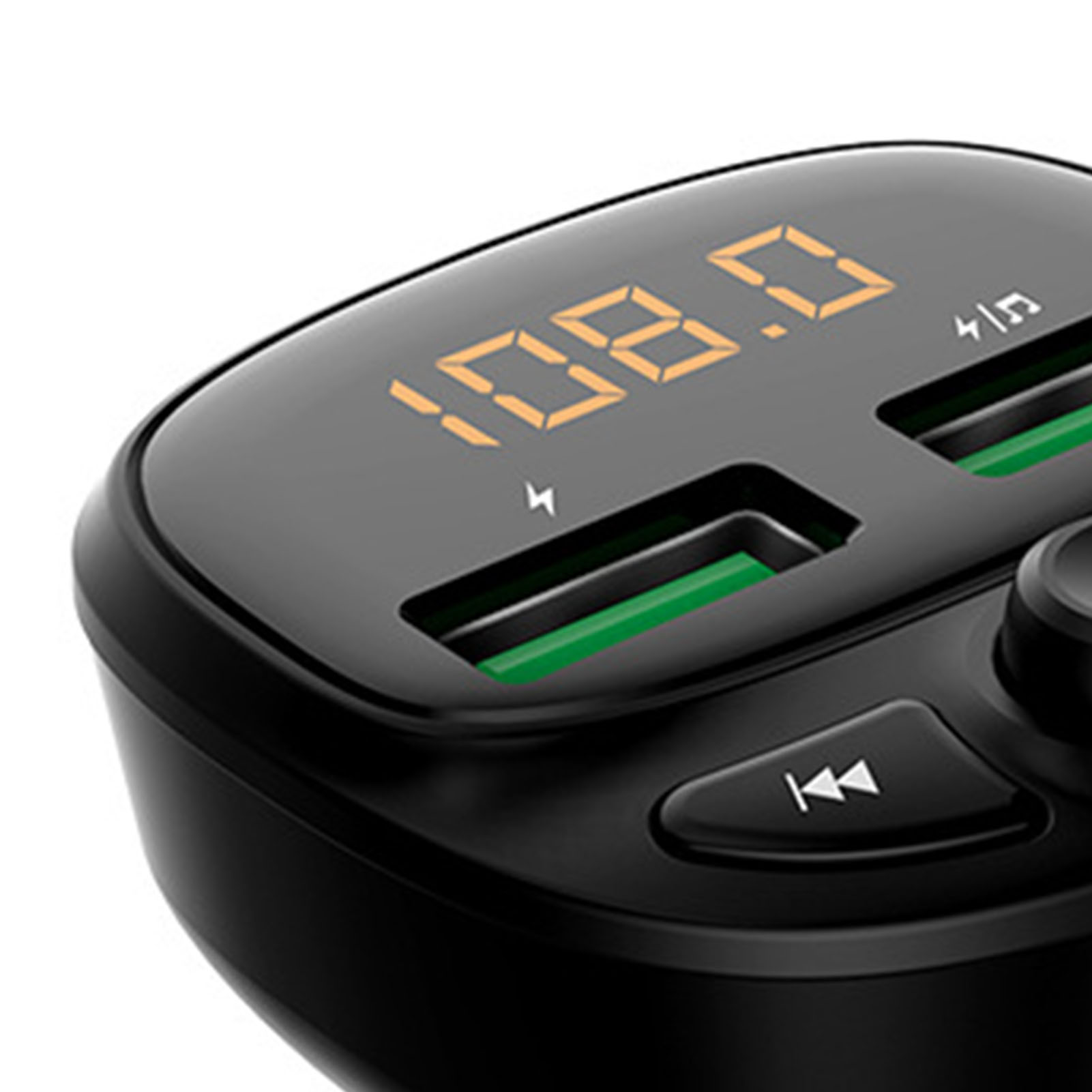 Dual-port-usb-autoladegerät Mit Bluetooth, Freisprecheinrichtung, Qc3.0-schnellladefunktion, Zigarettenanzünderstecker Und 2 Steckdosen