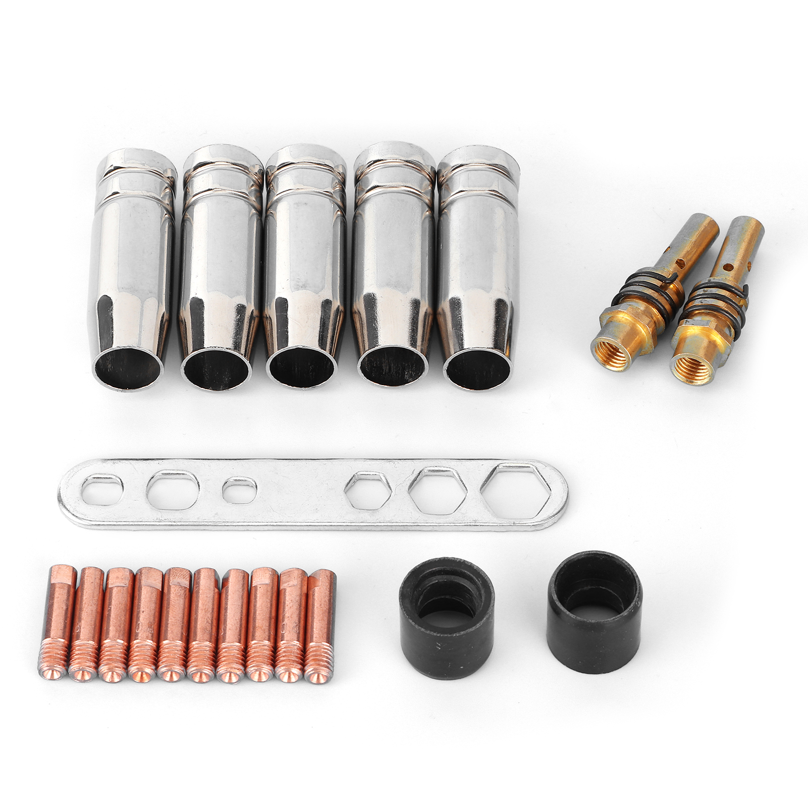 20 Stück/set 12 Mm 0,8 Mm Schweißdüsen-kontaktschweißspitzen Passend Für Mag/mig/mb15/mb14 Brenner