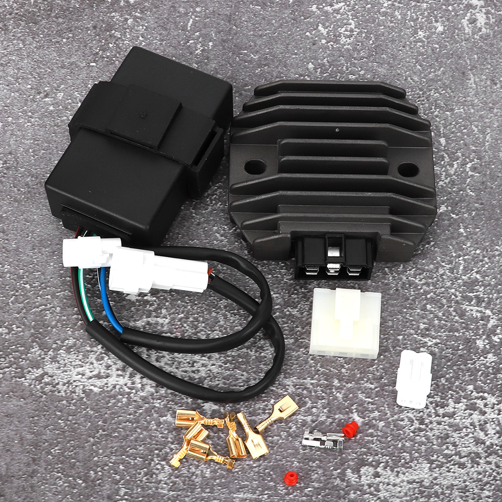 Cdi-zündbox-set Mit 6-poligem Spannungsregler Und Gleichrichter, Teilenummern 21066-1055 Und 21119-1302, Passend Für Kawasaki Klf300 (1988–1991)