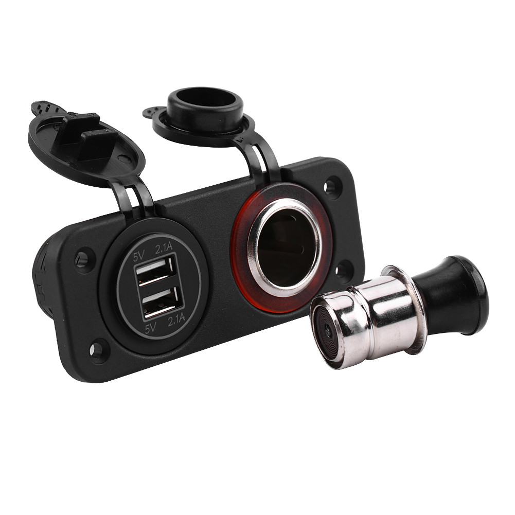 4,2-a-doppel-usb-kfz-ladegerät, 12/24-v-zigarettenanzünderadapter, Stecker Für Auto, Wohnmobil, Boot, Bus