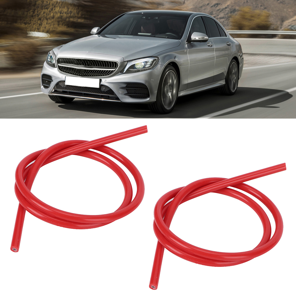 2 Stück Zündkabel, 8 Mm, Siliziumkarbidkern, 1 M Lang, Rot