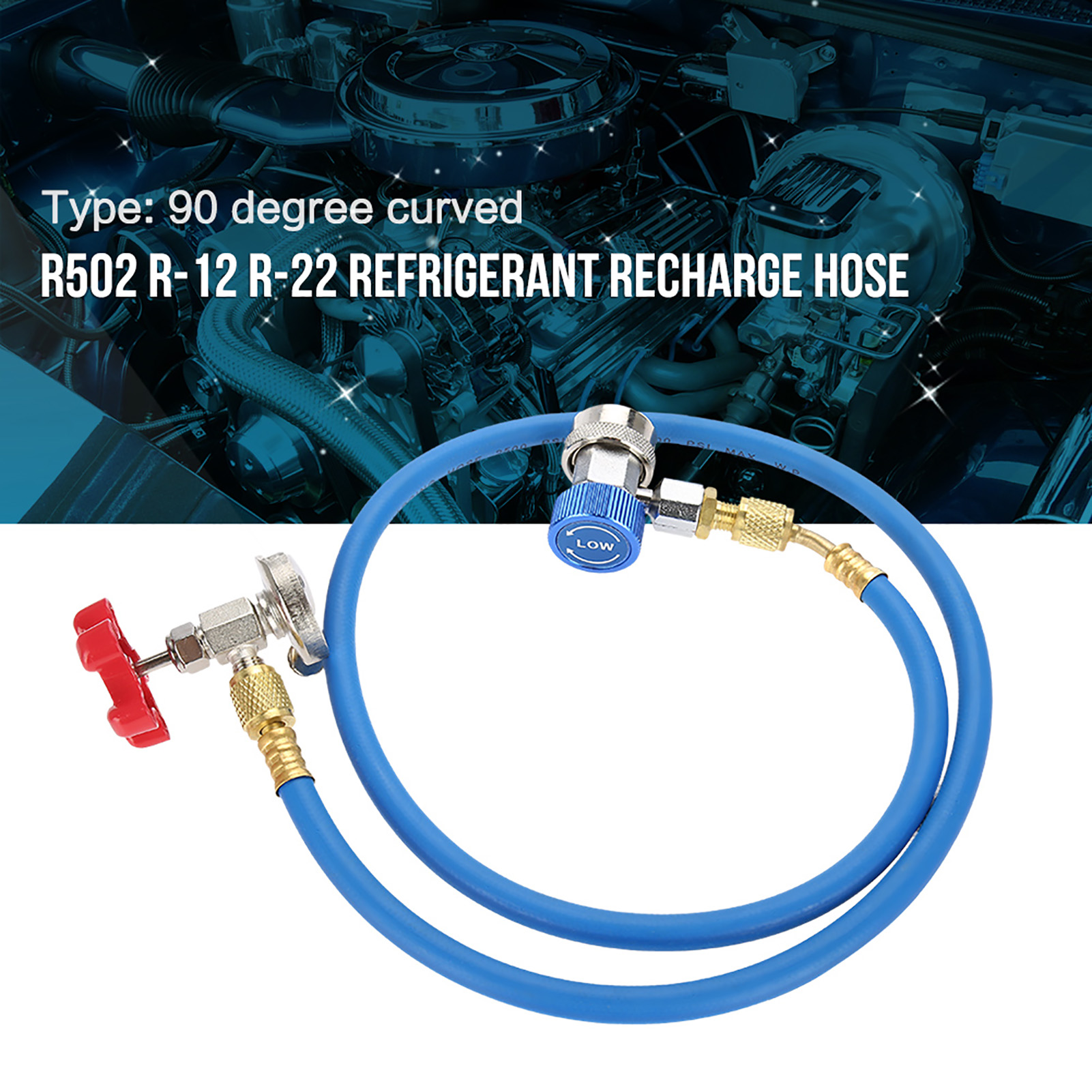 Flexibler R134a-nachfüllschlauch Mit Dosenanschluss, Kompatibel Mit R502, R-12 Und R-22, Gasdruckmanometer-befüllschlauch, Zylinderanschluss, Klimaanlagen-füllleitung