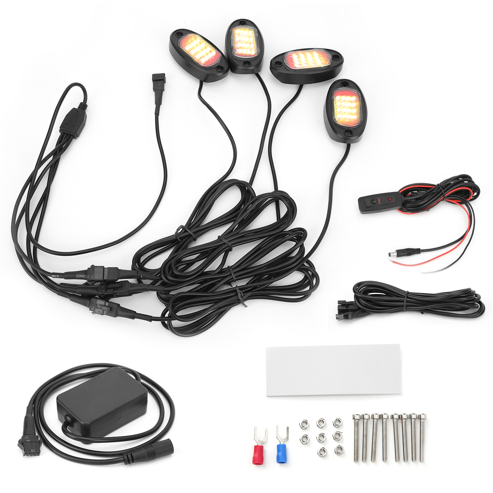 4-teiliges Led-unterbodenbeleuchtungsset Mit Bluetooth-neonbeleuchtung, Wasserdicht Und Mit Musiksteuerung Für Geländewagen, Pickups Und Offroad-fahrzeuge