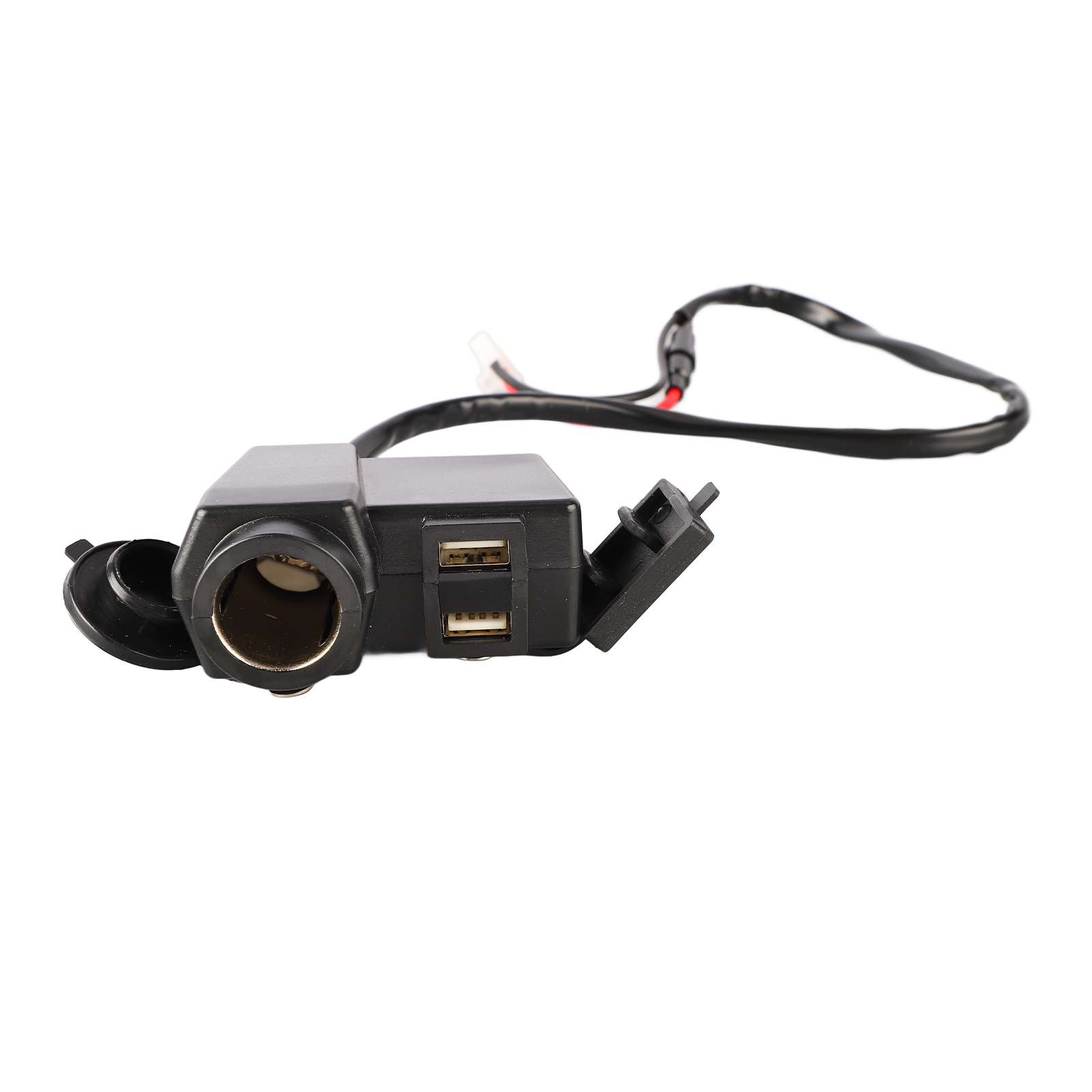4,2-a-usb-motorradladegerät Mit Zigarettenanzünderstecker, Doppelanschluss, Integriertem Voltmeter, Spannungsanzeige, Kompatibel Mit Rollern Und Motorrädern
