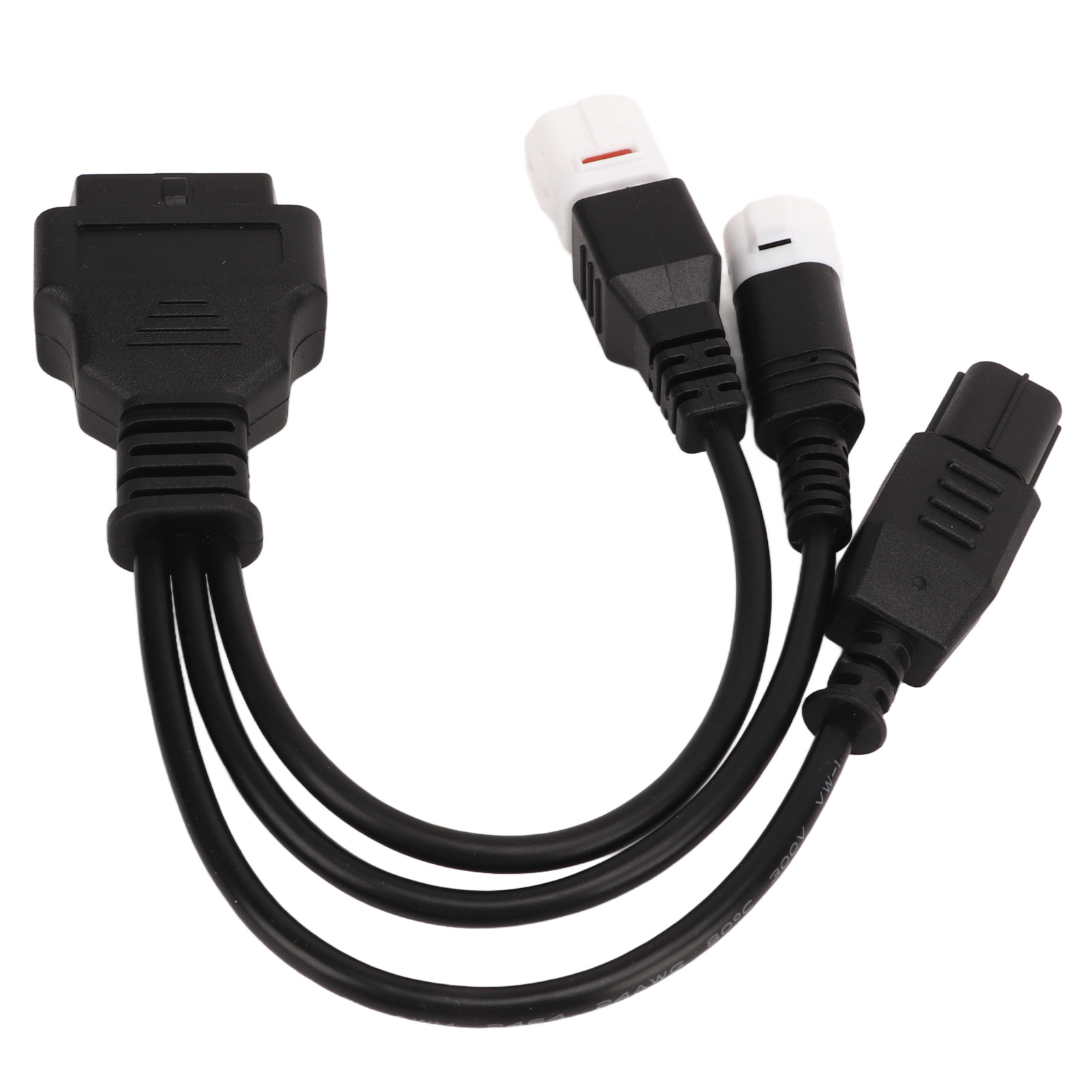 16-poliger Obd2-adapter (weiblich) Für Motorräder, 3-in-1 Y-kabel, Diagnoseverlängerung Mit Weiblichem Stecker, Motorrad-testgerät, Hochleistungsstecker.