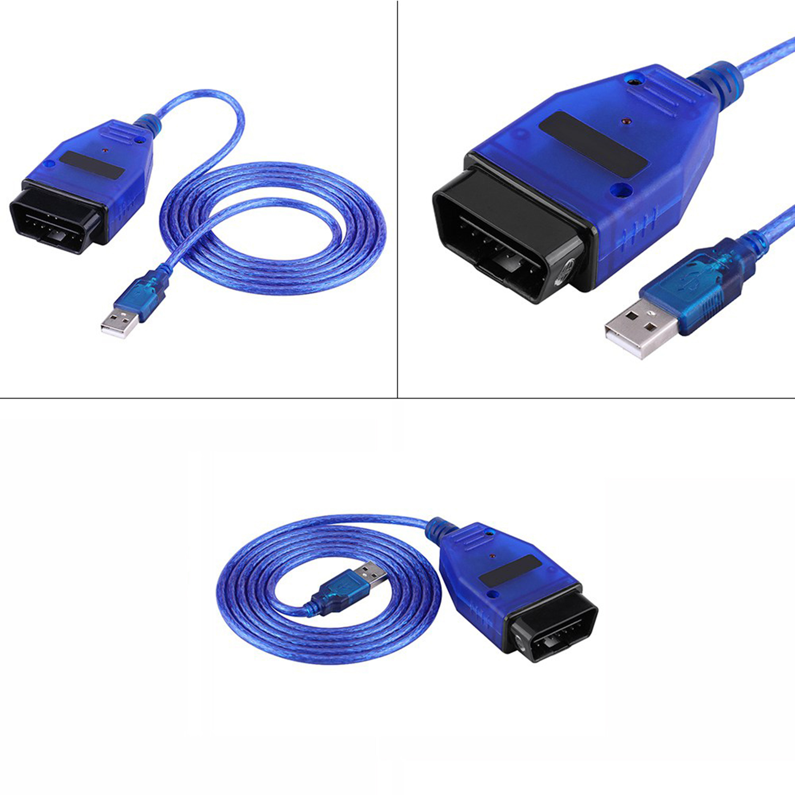 Kkl 409.1 Blaues Obd2-usb-kabel, Kfz-diagnosegerät, Vag Com-schnittstelle, 16-poliger Stecker, Kompatibel Mit Auslesesoftware, Kfz-zubehör