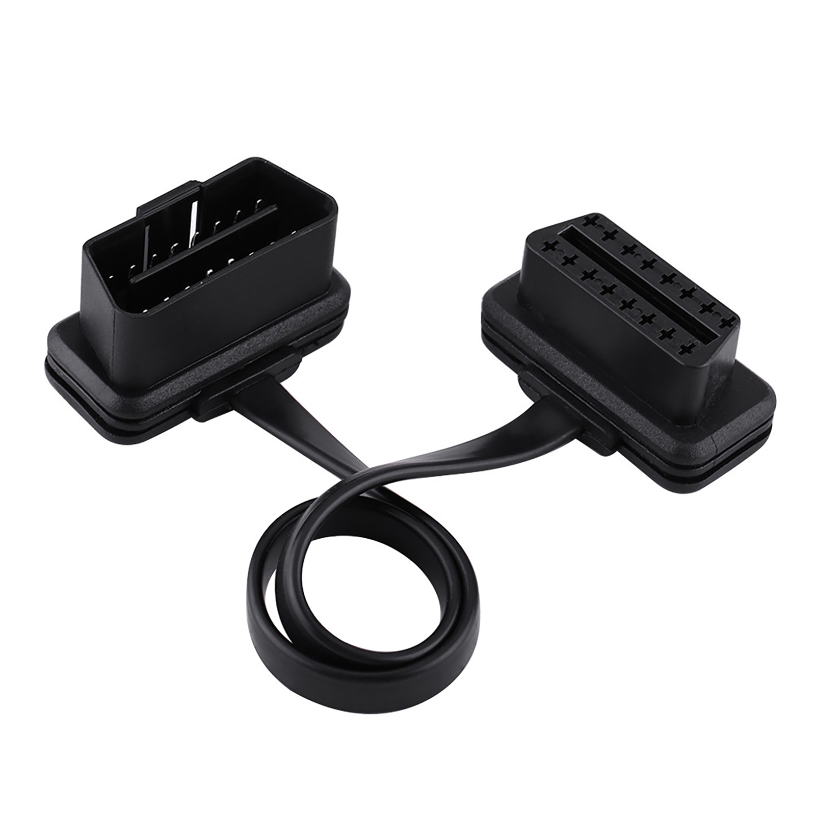 Obd2 16-poliges Stecker-buchse-verlängerungskabel 30 Cm, Kfz-diagnoseadapter, Verlängerungskabel Für Fahrzeugscanner, Robuster Stecker.