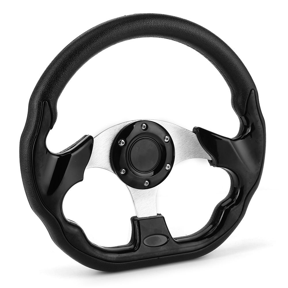 320 Mm/12,5 Zoll Rennwagen-driftlenkrad Mit Hupenknopf, Glänzend Schwarz, Universell