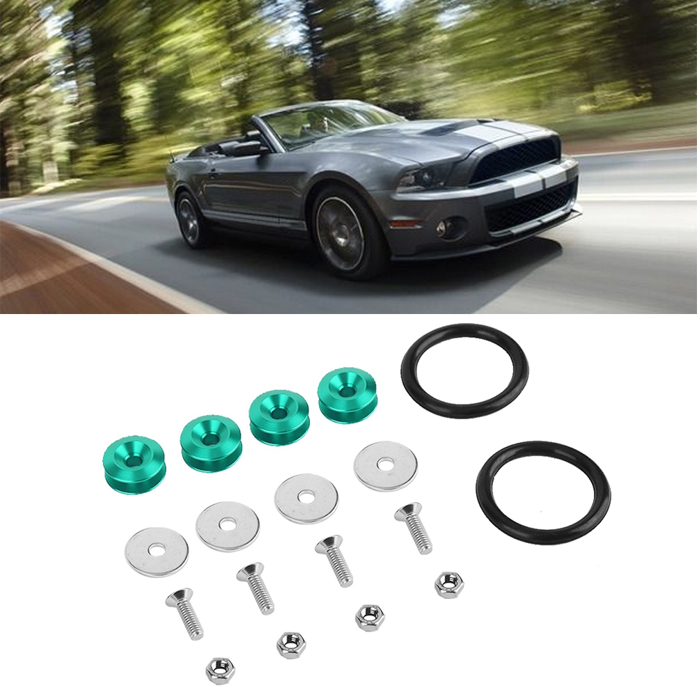 Verkleidung Aus Aluminiumlegierung, Stoßstangenschrauben- Und Mutternsatz, Motorraumschrauben, Grünes Tuningzubehör
