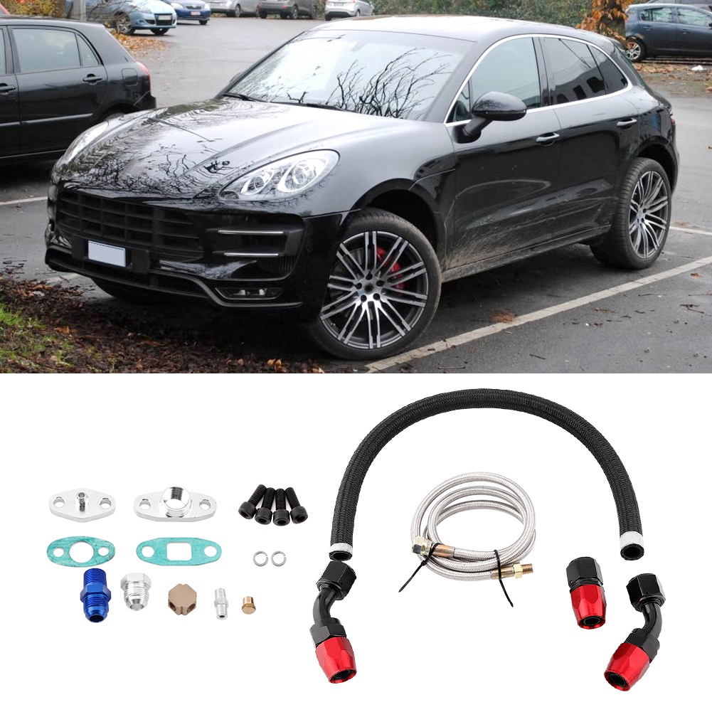 An10 Turbo-ölrücklaufleitungs-anschlussflansch-kit Für T3 T4 Gt35 T70 T66, Hochleistungsschlauch, Motorzubehör.