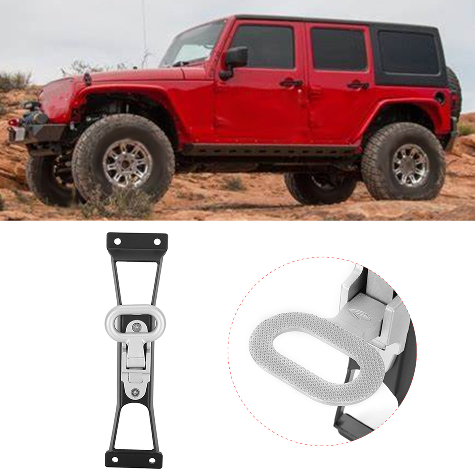 Türscharnier-fußstütze Aus Metall, Passend Für Jeep Wrangler Jk Und Unlimited 2007-2017
