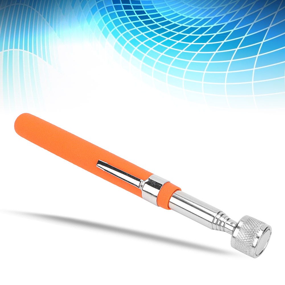 Teleskopierbarer, Magnetischer, Rutschfester Greifer Mit Led-leuchte, Einziehbarem Orangefarbenem Greifwerkzeug, 1 Stück