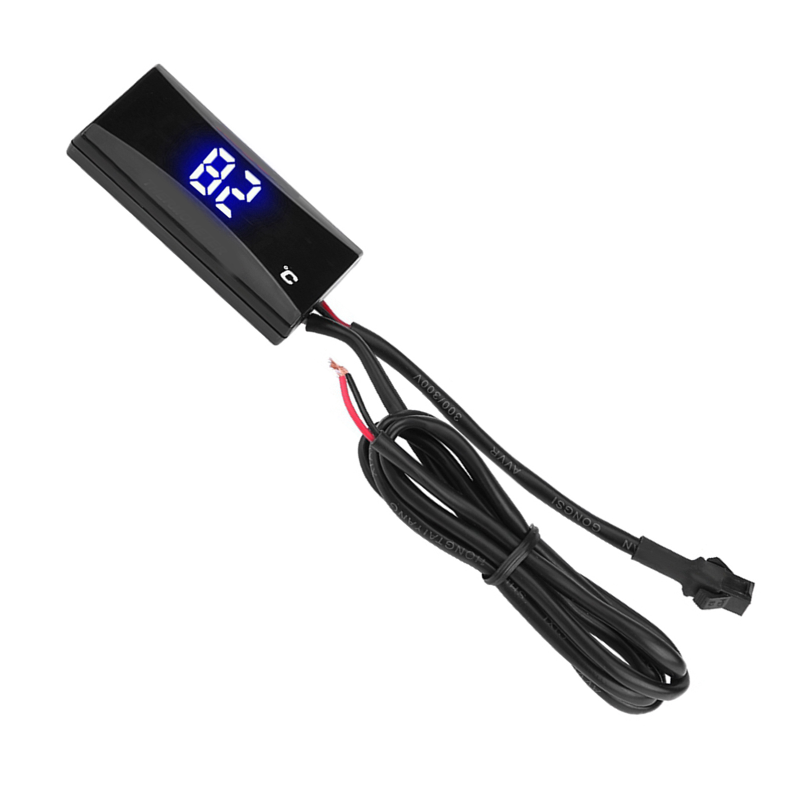 Digitales Motorradthermometer Mit Wassertemperaturanzeige, Blau Hinterleuchtetem Lcd-display, 12v-motortemperaturmesser, Wasserdichtes Messinstrument Für Motorräder.