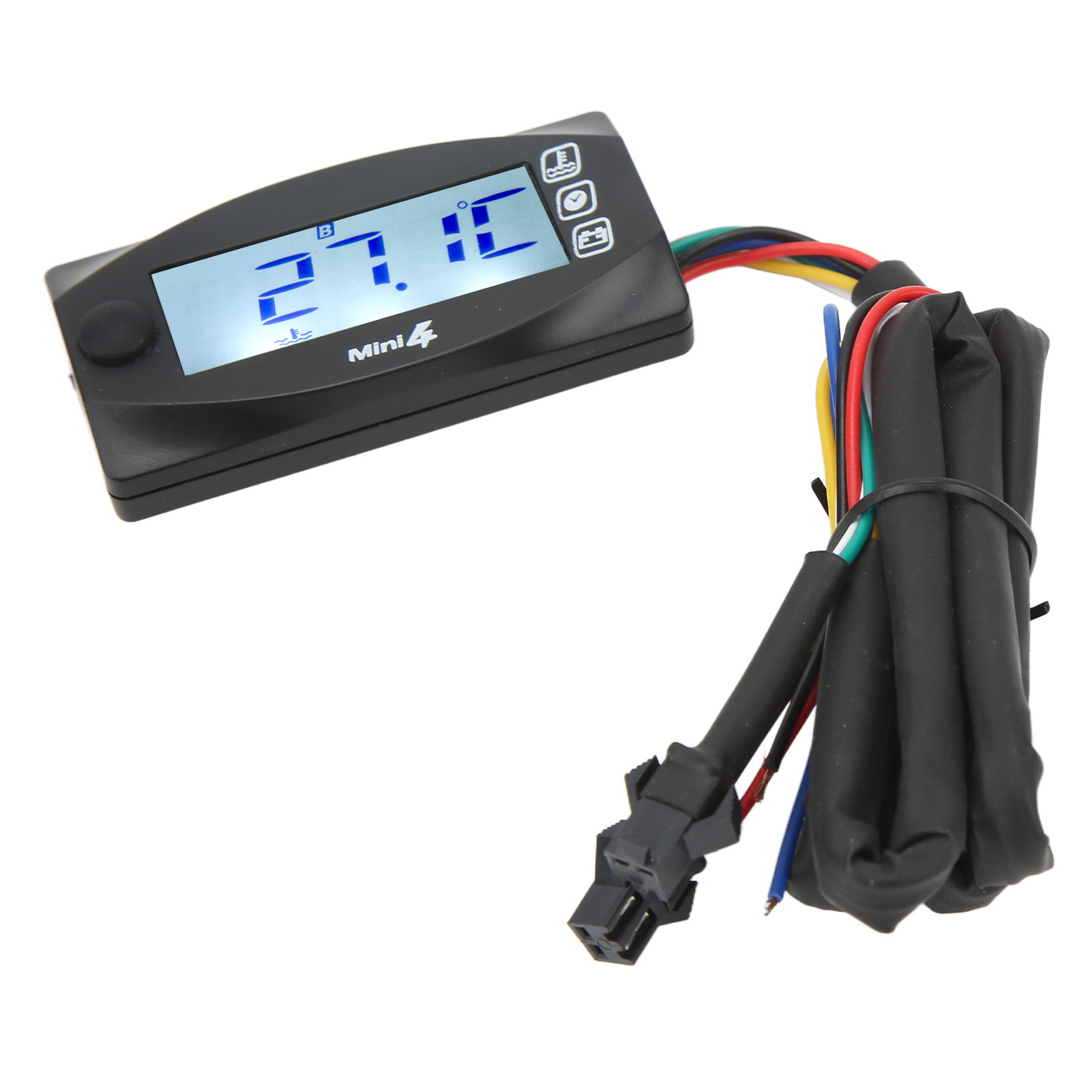 Motorrad-lcd-digitalanzeige Voltmeter Spannungsthermometer Temperaturuhr Sensor M20x1.0 Universal 12v