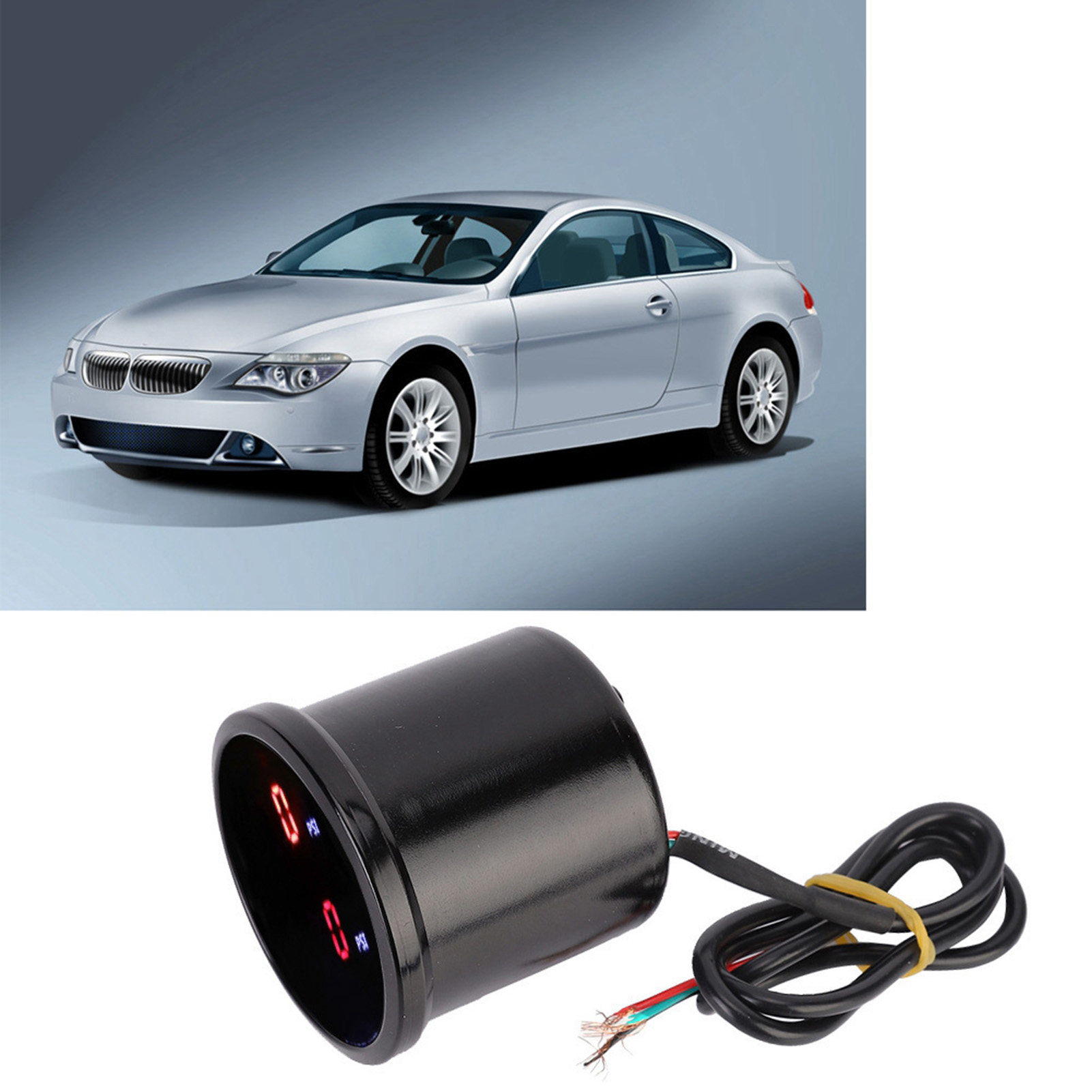 52-mm-2-in-1-reifendruckmesser Mit Dualer Digitaler Led-anzeige Und Luftfederungs-psi-sensor