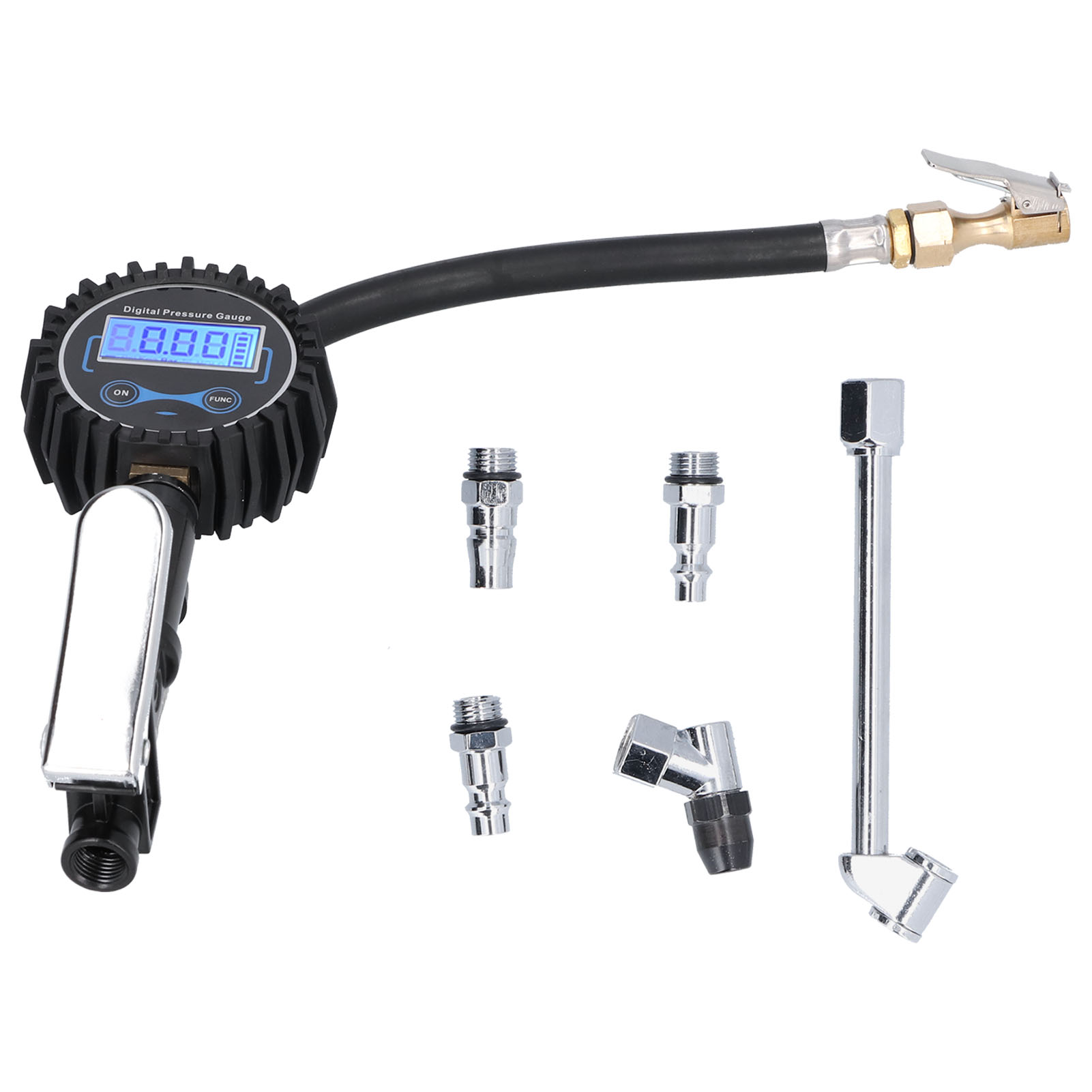 Digitales Reifendruckmessgerät Mit Lcd-anzeige Bis 300 Psi, Druckmesser Mit 4 Einheiten, Für Auto, Transporter, Motorrad, Motocross