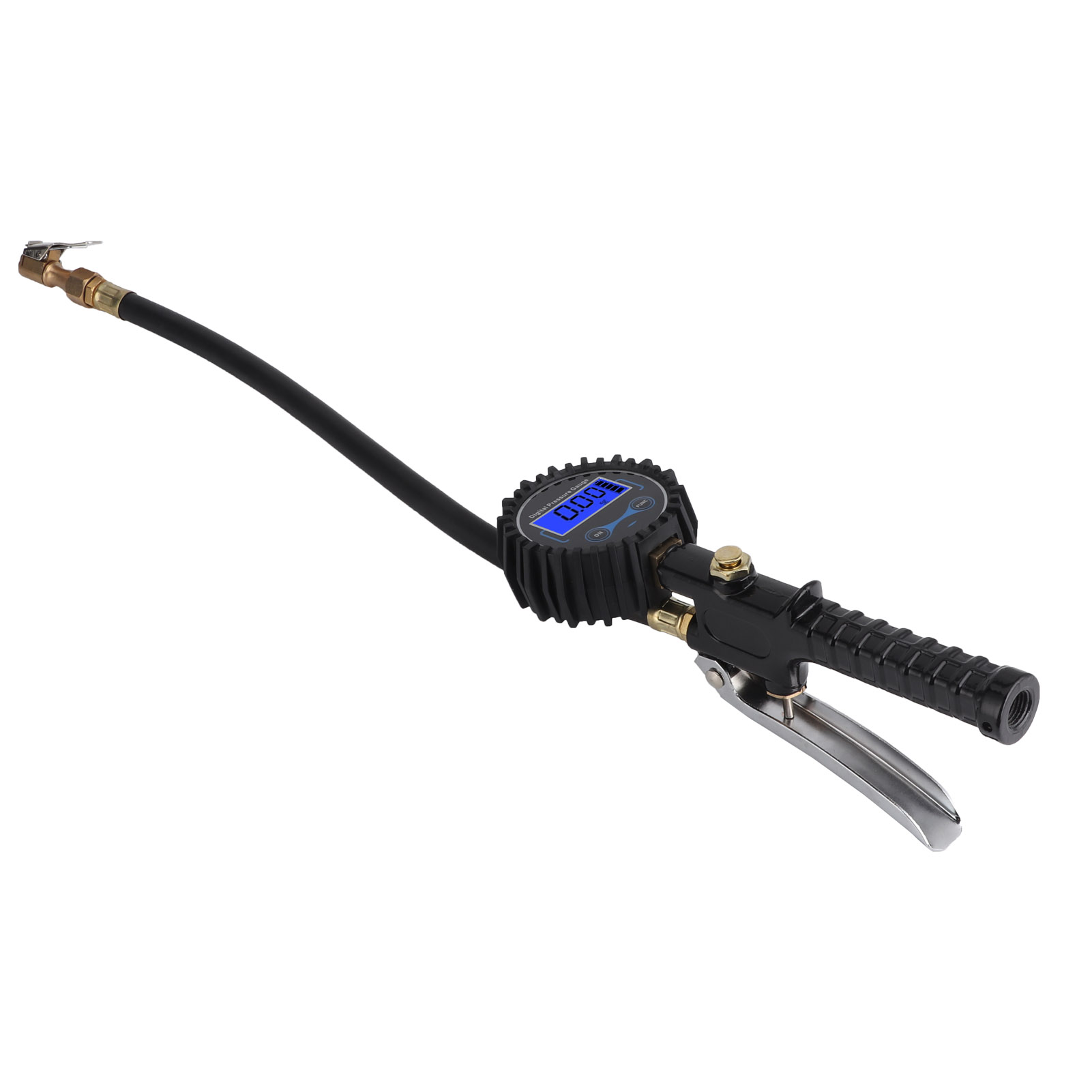Manometer Mit 200-psi-aufblasvorrichtung, Hochpräzisem Digitalem Lcd-display, Für Auto, Motorrad Und Motorrad