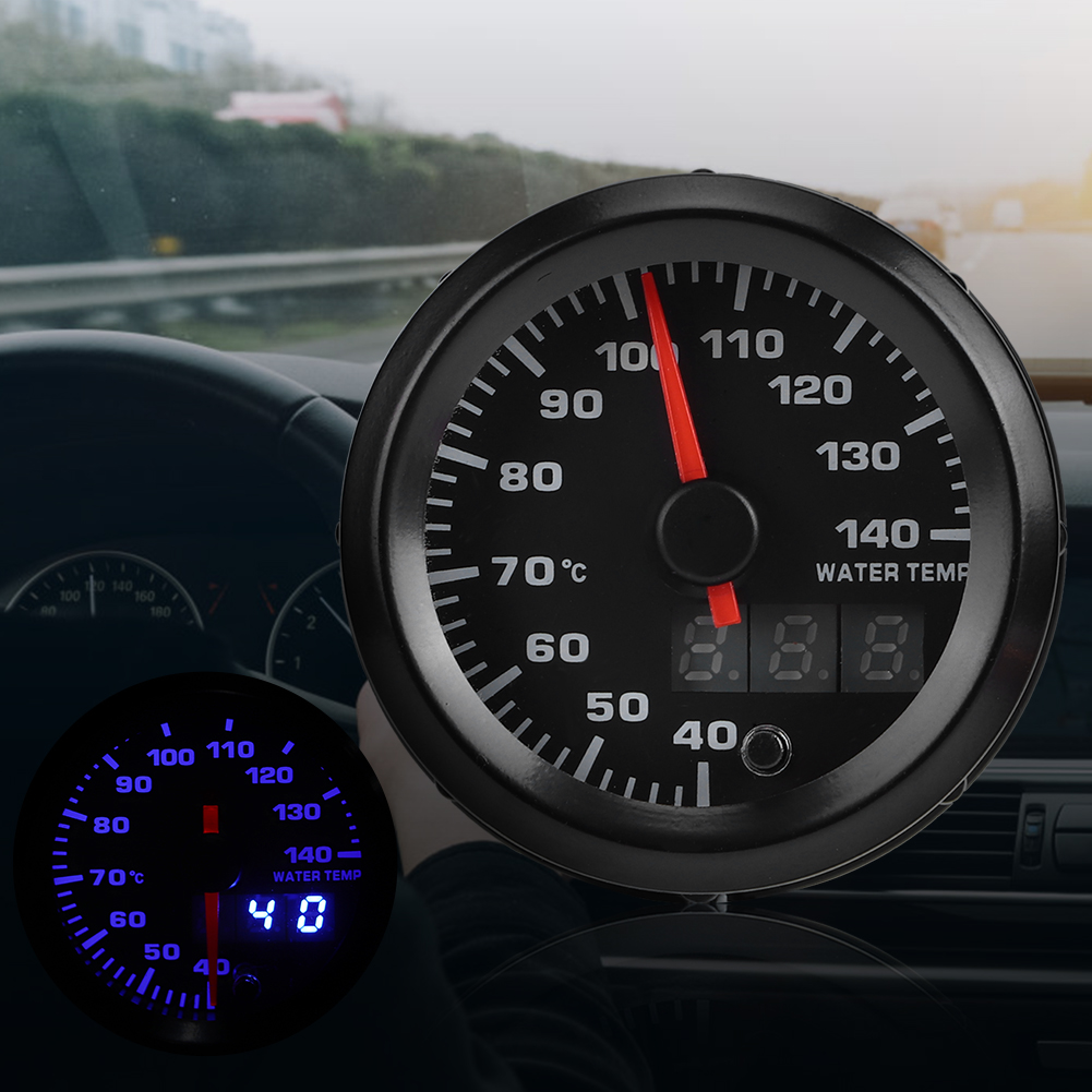 2 Zoll (52 Mm) Kfz-wassertemperaturanzeige Mit Zeiger, Digitaler Anzeige Und Schrittmotor