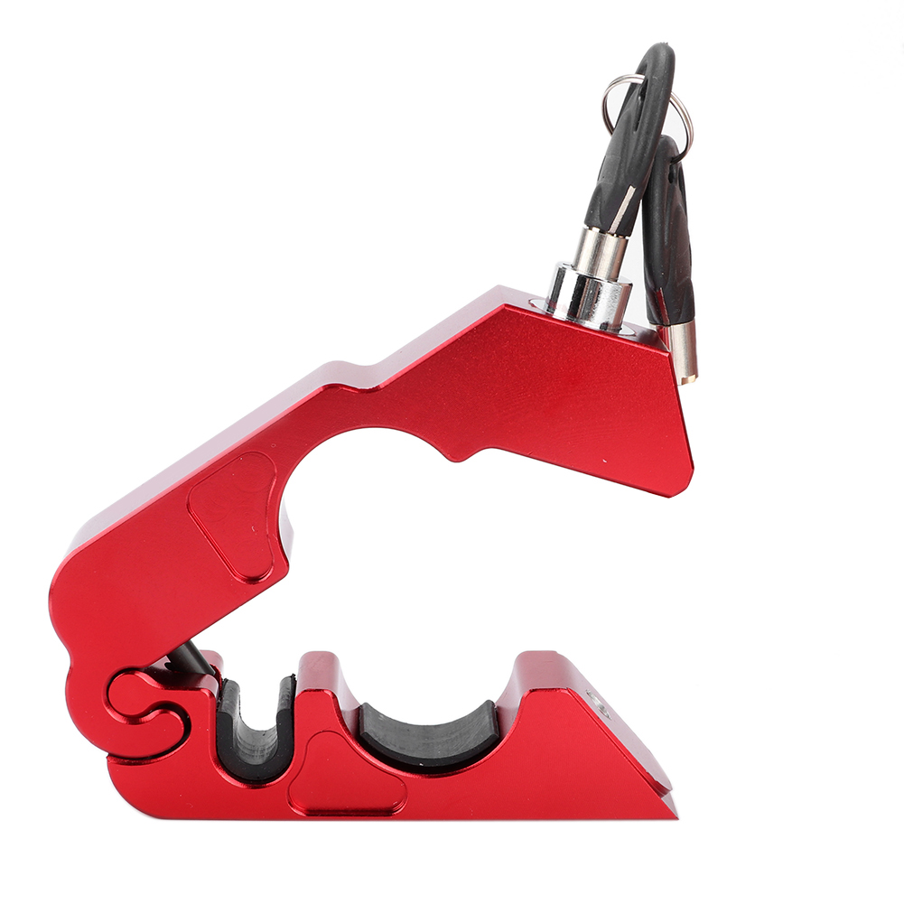 Motorrad Cnc Universal Bremsstopp-diebstahlsicherungs-lenkergriff-verriegelungshebel Aus Aluminiumlegierung (rot)